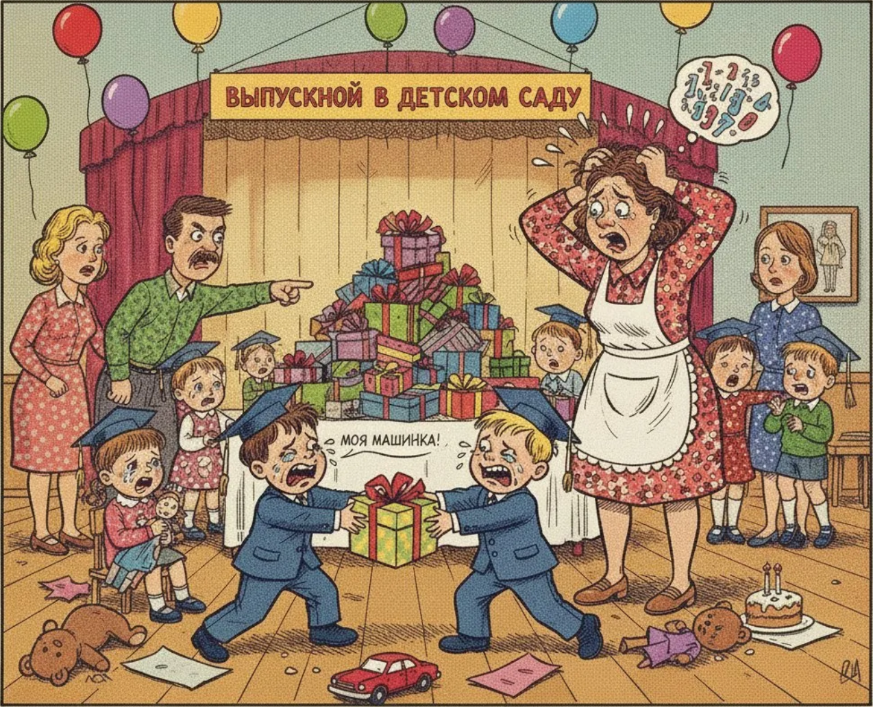 Выпускной в детском саду: Подарки перепутаны: как одна коробка с машинкой едва не разрушила дружбу и психику воспитательницы
