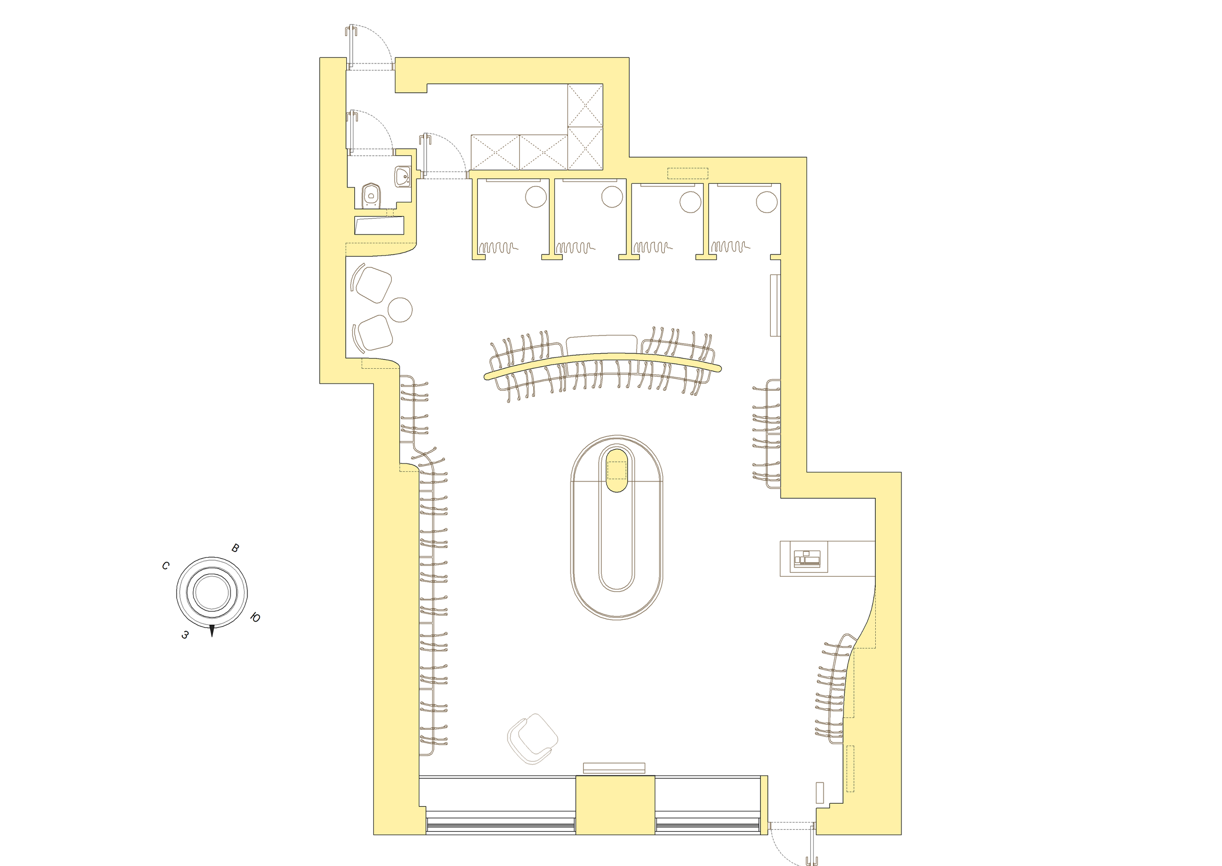 Флагманский стрит-ритейл магазин Санкт-Петербургского бренда Gate31, 110 м². Дизайн интерьера в Петербурге Ворфаламеева Яна