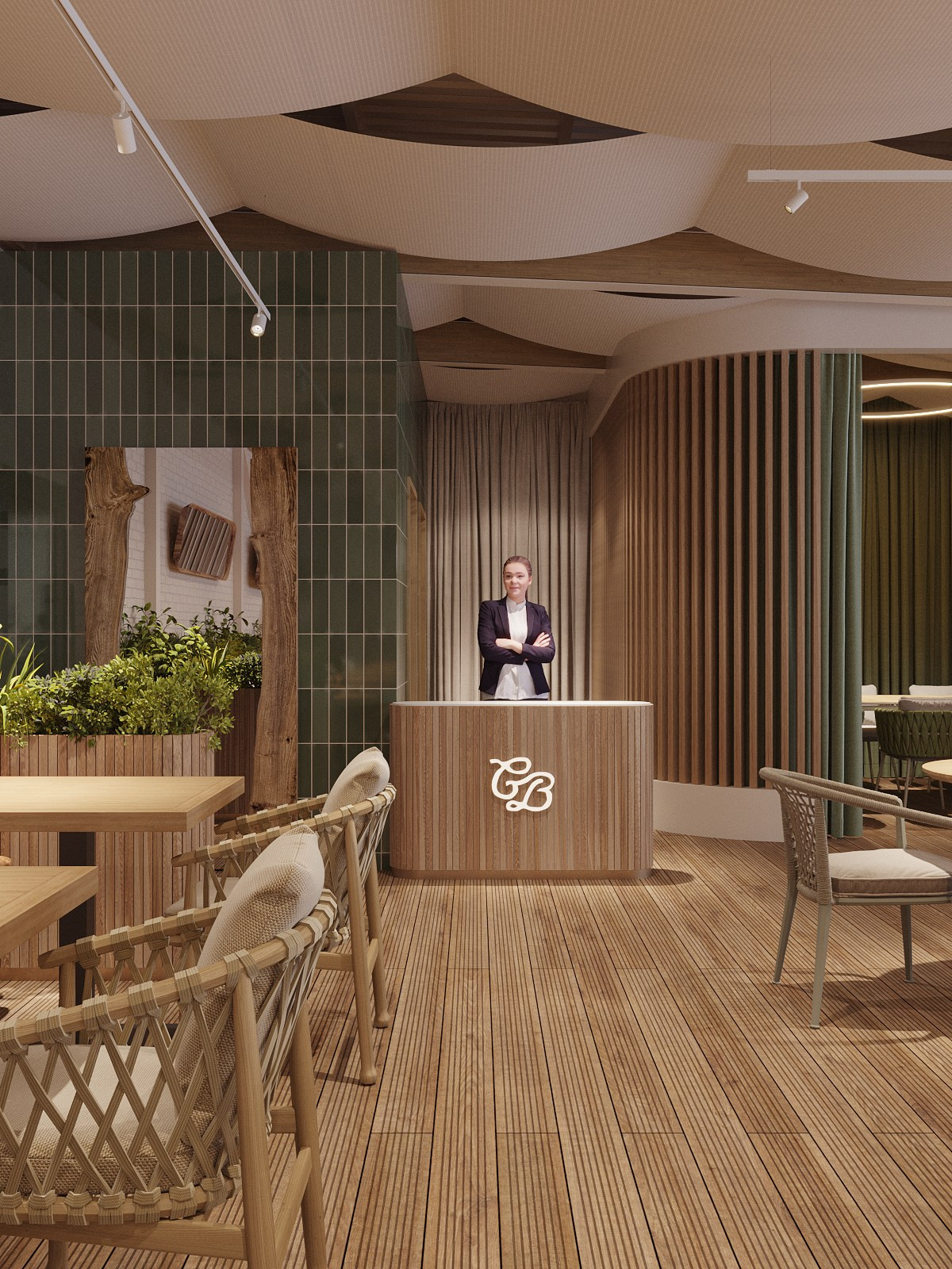 ЛЕТНЯЯ ВЕРАНДА «СЫРОВАРНИ» / ресторан, 200 м². Rezells Architects — студия дизайна жилых и коммерческих интерьеров