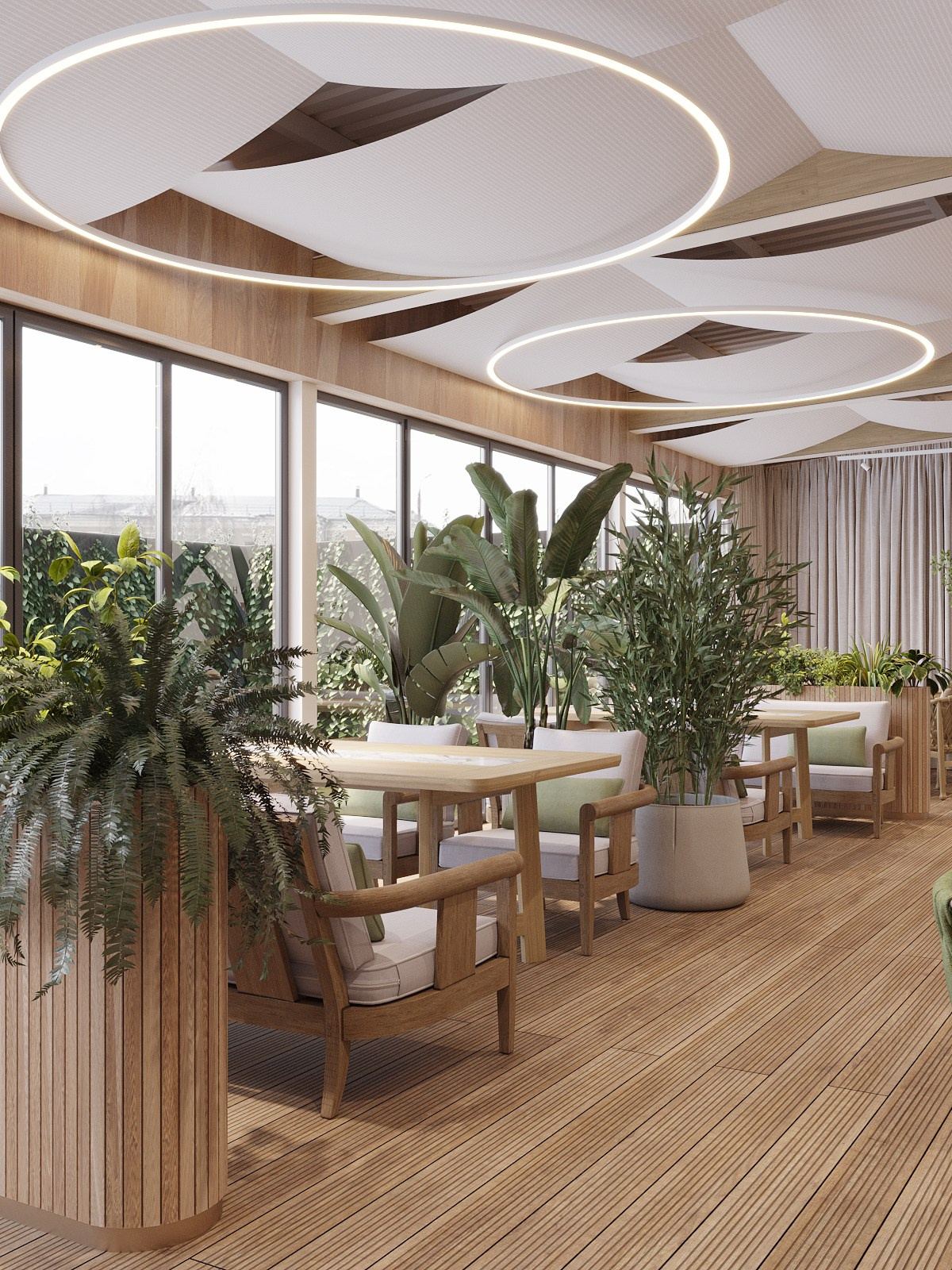 ЛЕТНЯЯ ВЕРАНДА «СЫРОВАРНИ» / ресторан, 200 м². Rezells Architects — студия дизайна жилых и коммерческих интерьеров