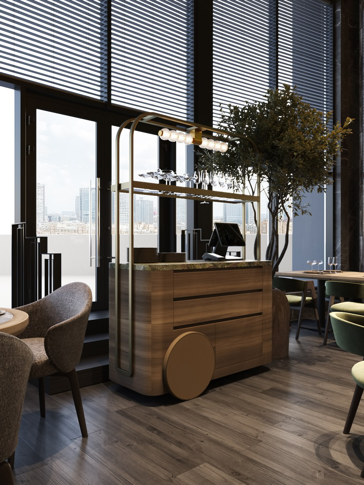 LOOM / ресторан, 380 м². Rezells Architects — студия дизайна жилых и коммерческих интерьеров