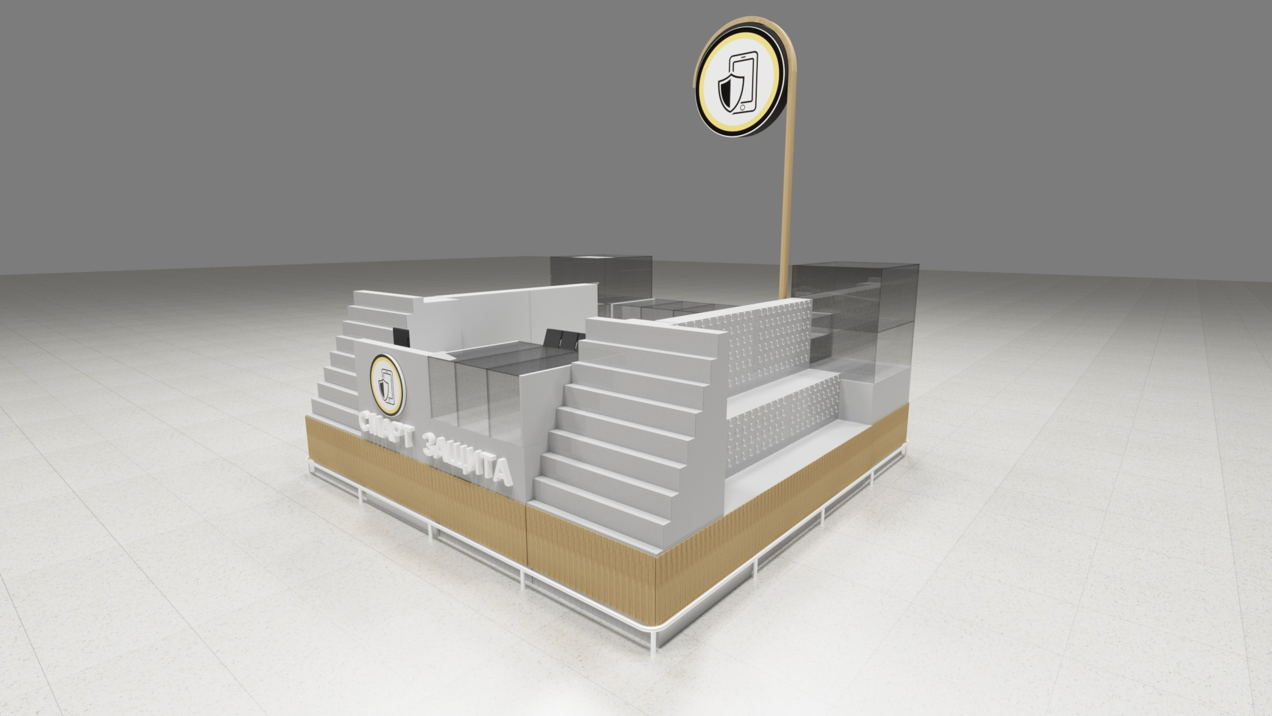 Визуализация торгового островка в Туле - смотреть на сайте в портфолио