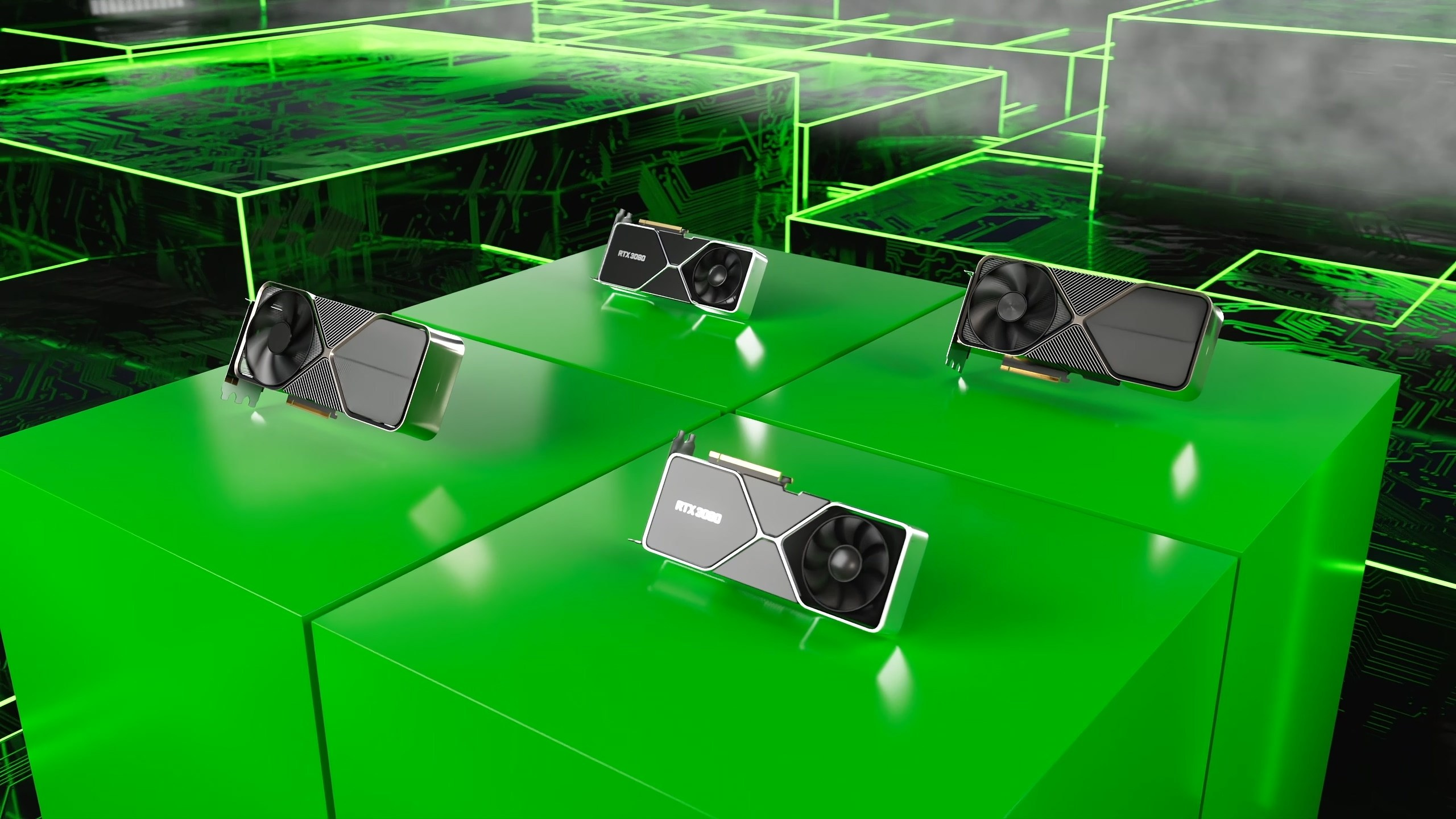 3D моушн проект в стиле NVIDIA — рекламная CGI-анимация. 3D моушн дизайнер и CG-художник — визуализация, VFX | Павел Пермяков