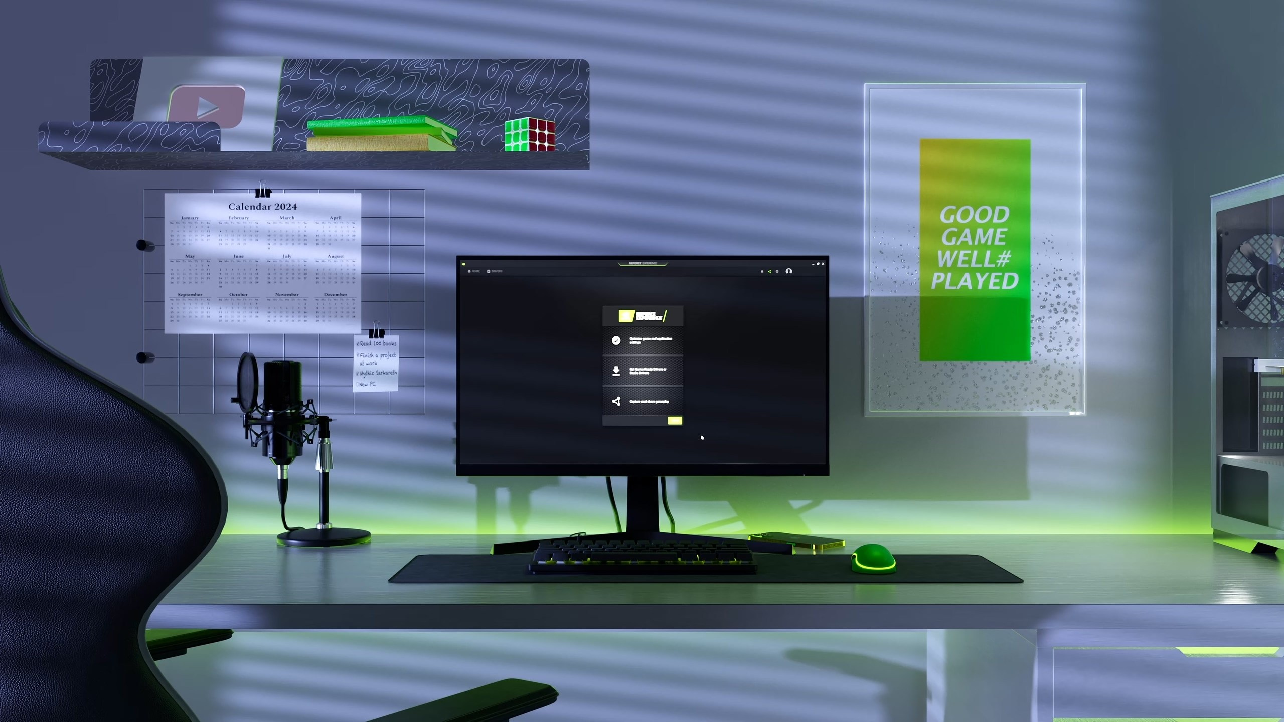 3D моушн проект в стиле NVIDIA — рекламная CGI-анимация. 3D моушн дизайнер и CG-художник — визуализация, VFX | Павел Пермяков
