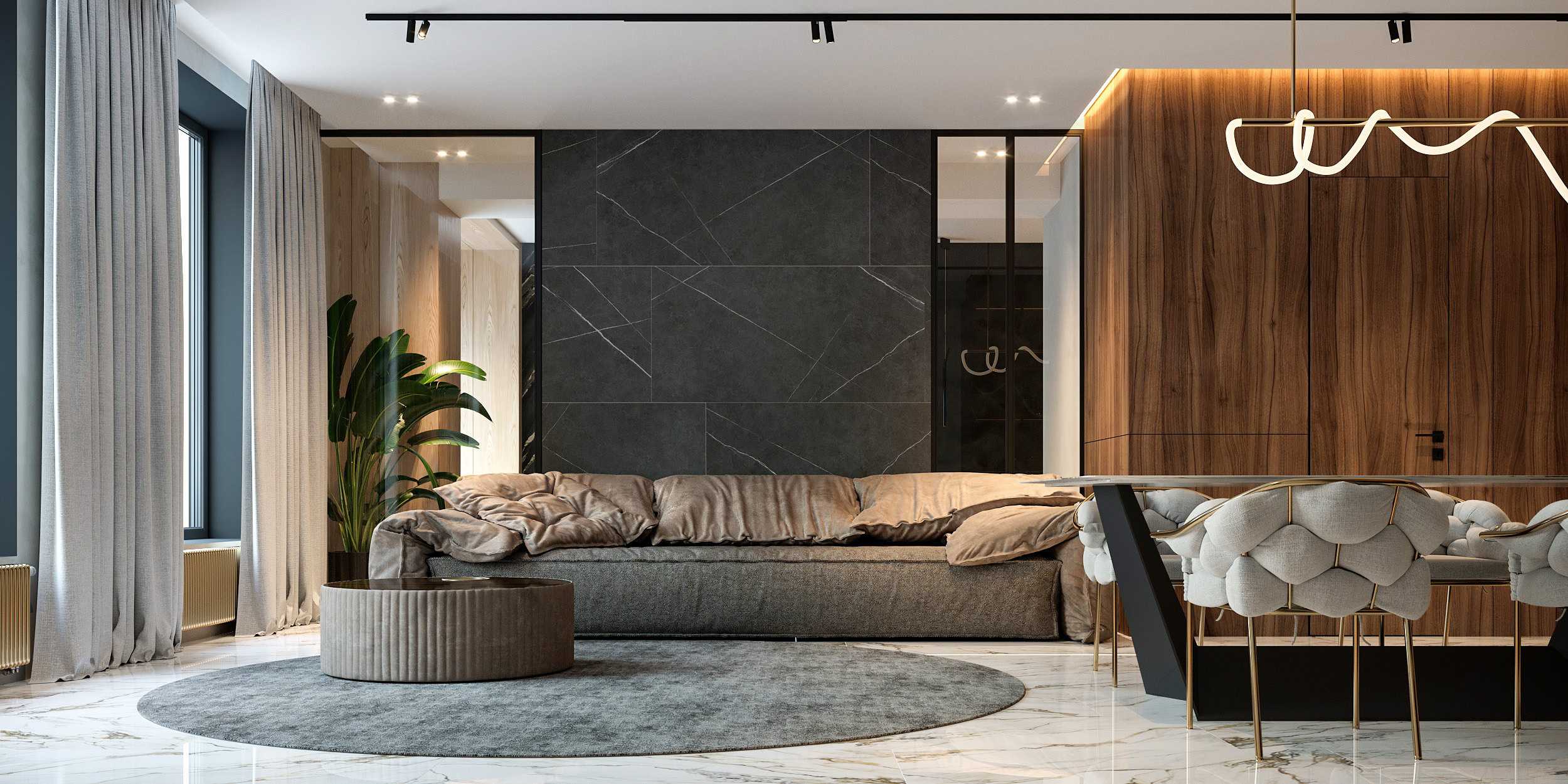 Квартира Жириков. Архитектурно-дизайнерское бюро ROOMS