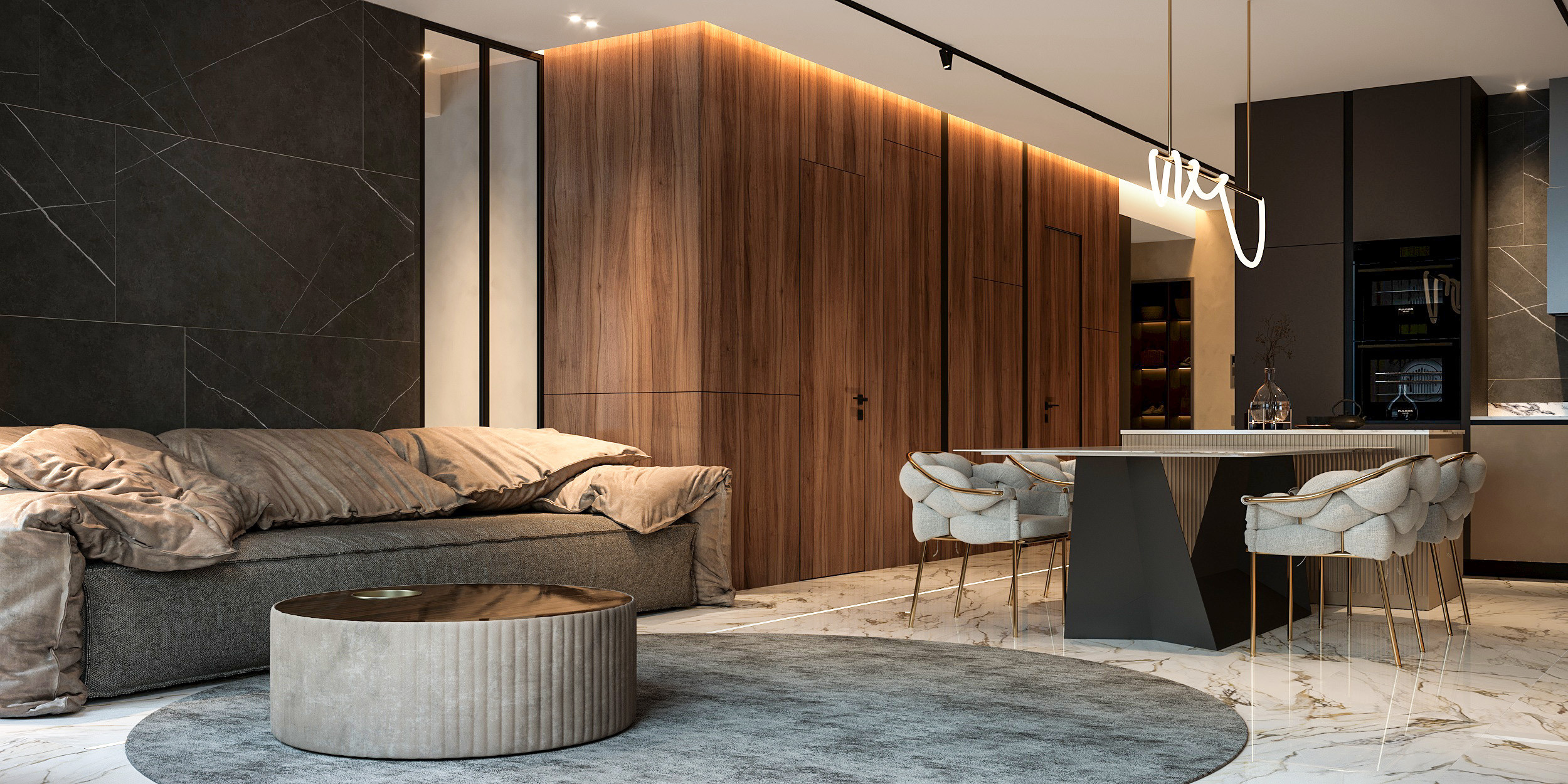 Квартира Жириков. Архитектурно-дизайнерское бюро ROOMS