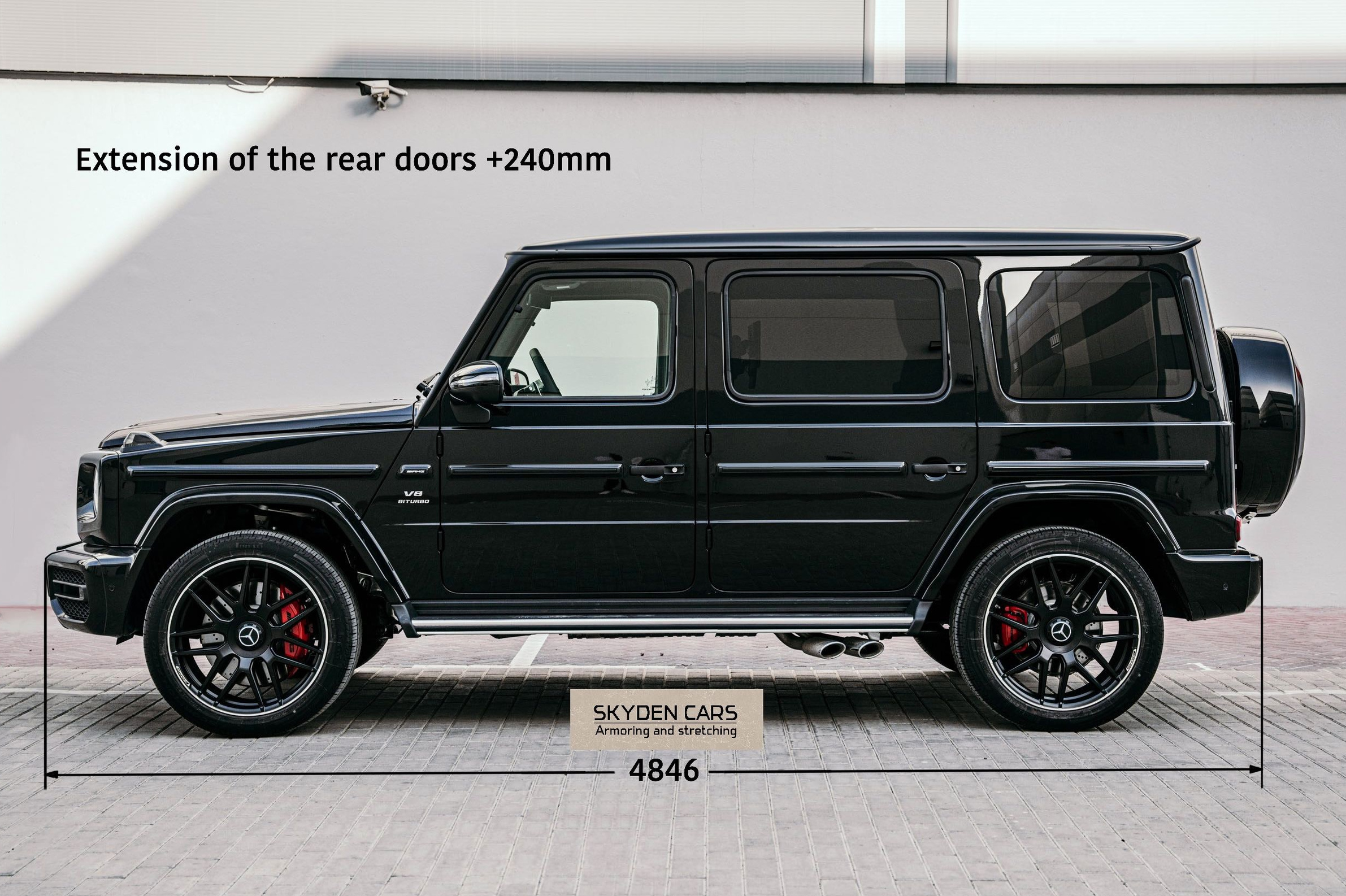 Stretched car. Skyden Cars