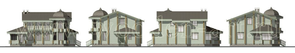 Комарово 256 кв. м. Проекты деревянных домов