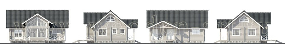 «Лахта» 141 кв. м. Проекты деревянных домов