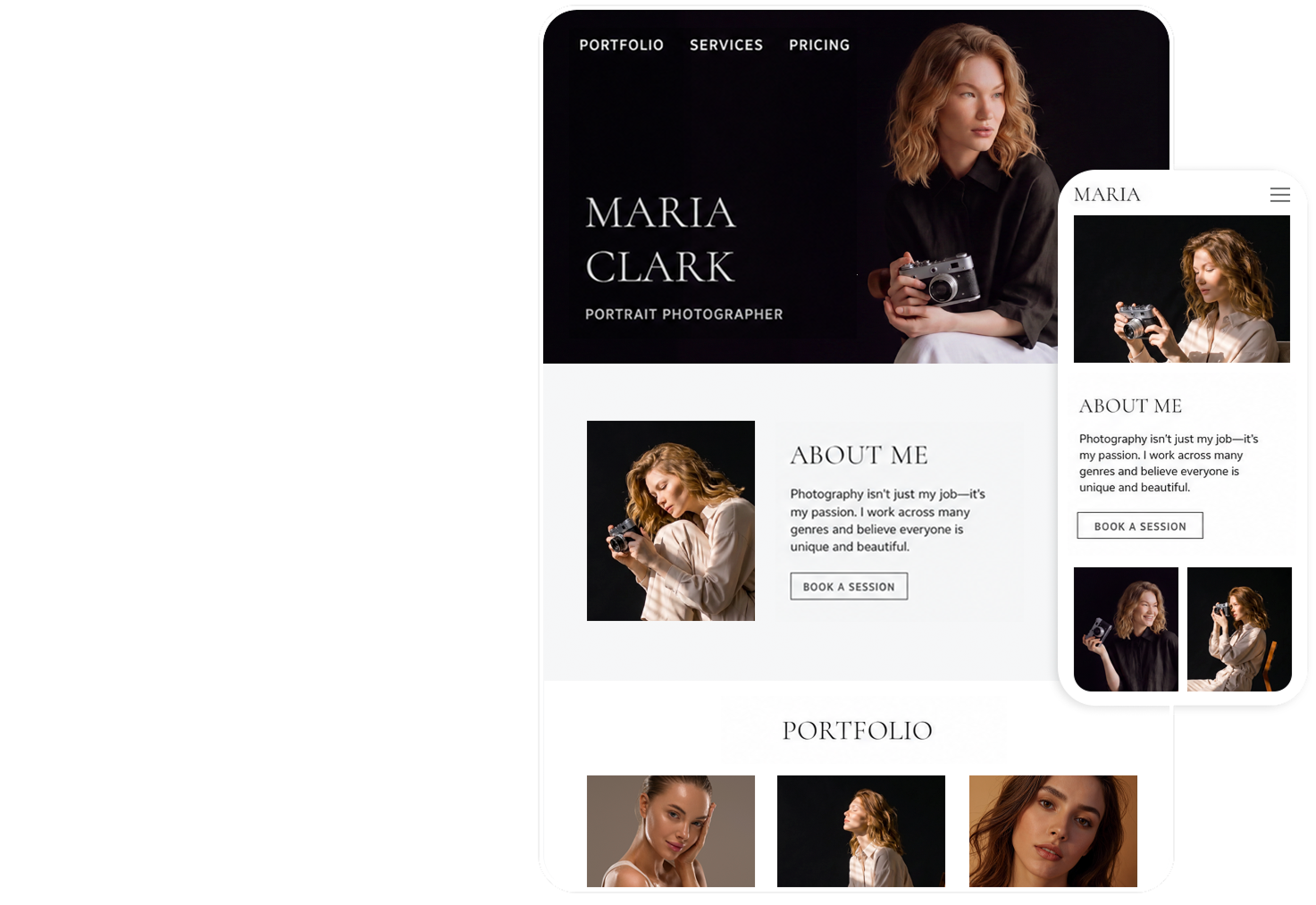 Custom website design by Wfolio