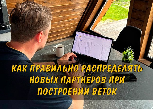 Как правильно распределять новых партнёров при построении веток