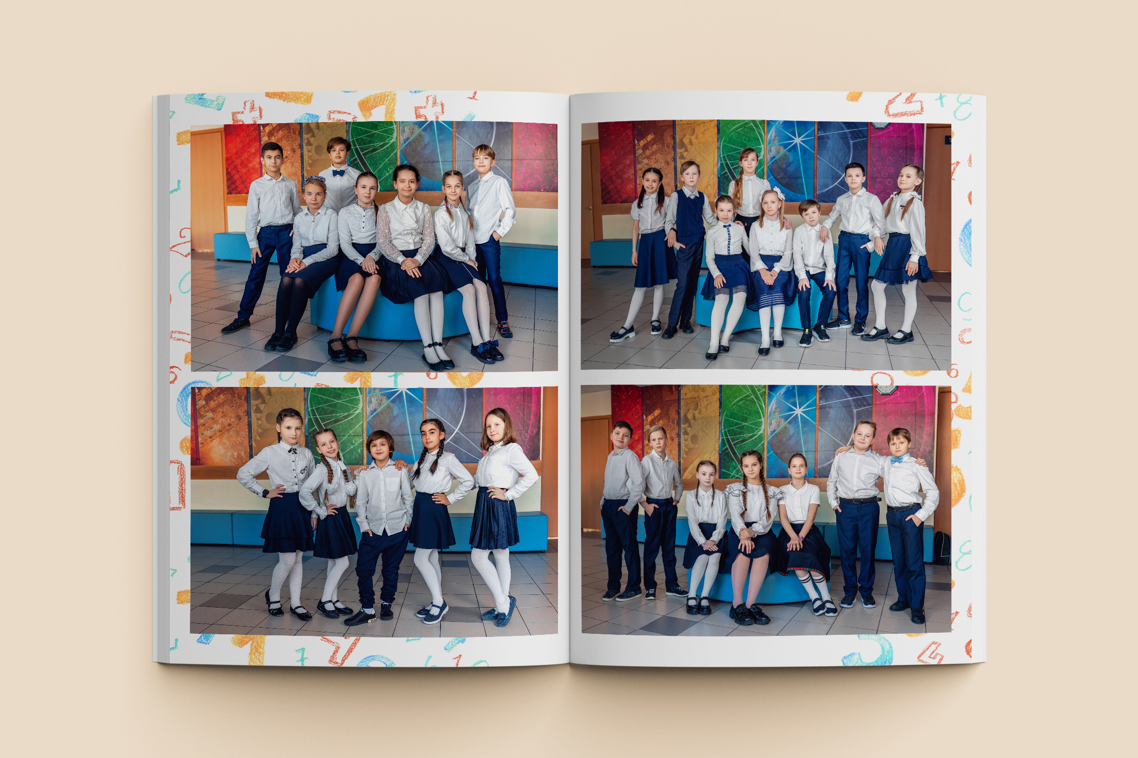 Портреты с друзьями в выпускной альбом для 4 класса