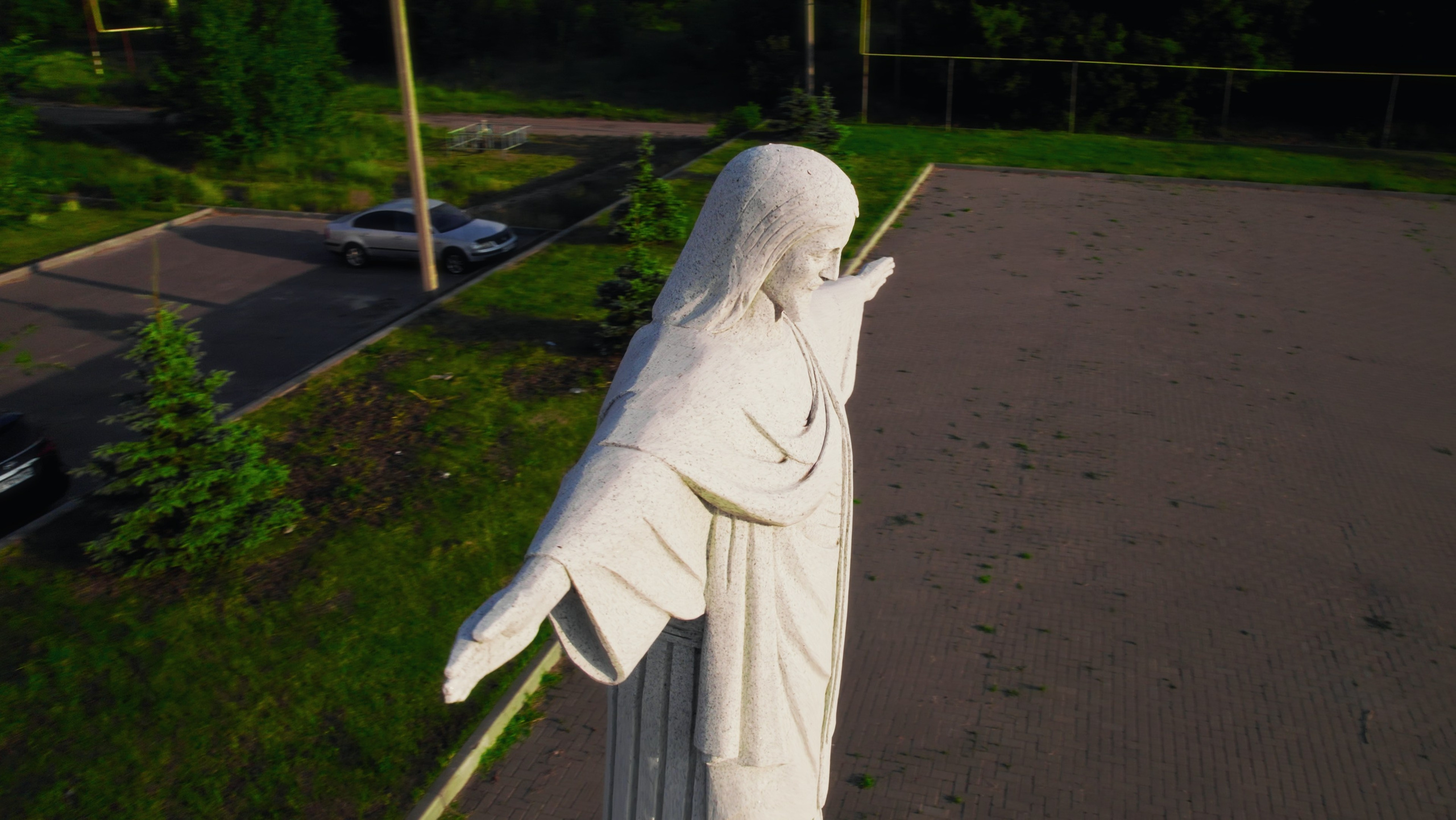 Христос Искупитель в России, поселок Сахзавод, Аэросъемка от Samsonov Media