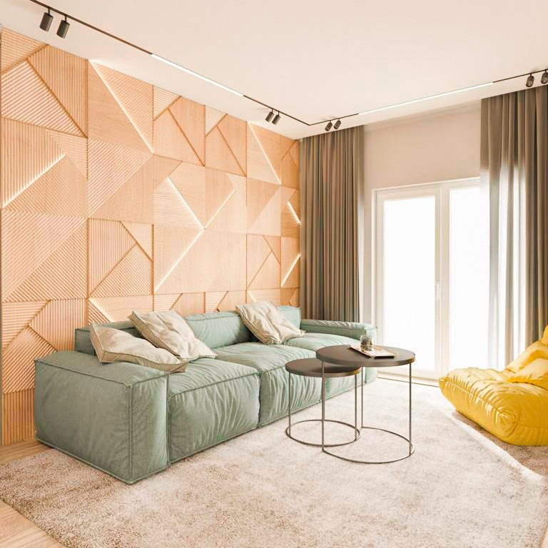 Пример дизайн проекта в гостиной от ремонт РККС