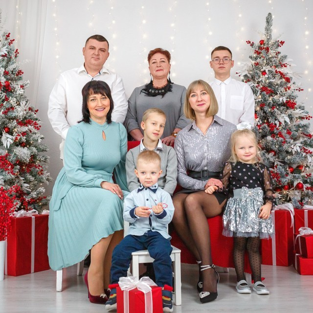 Новогодняя семейная фотосессия.