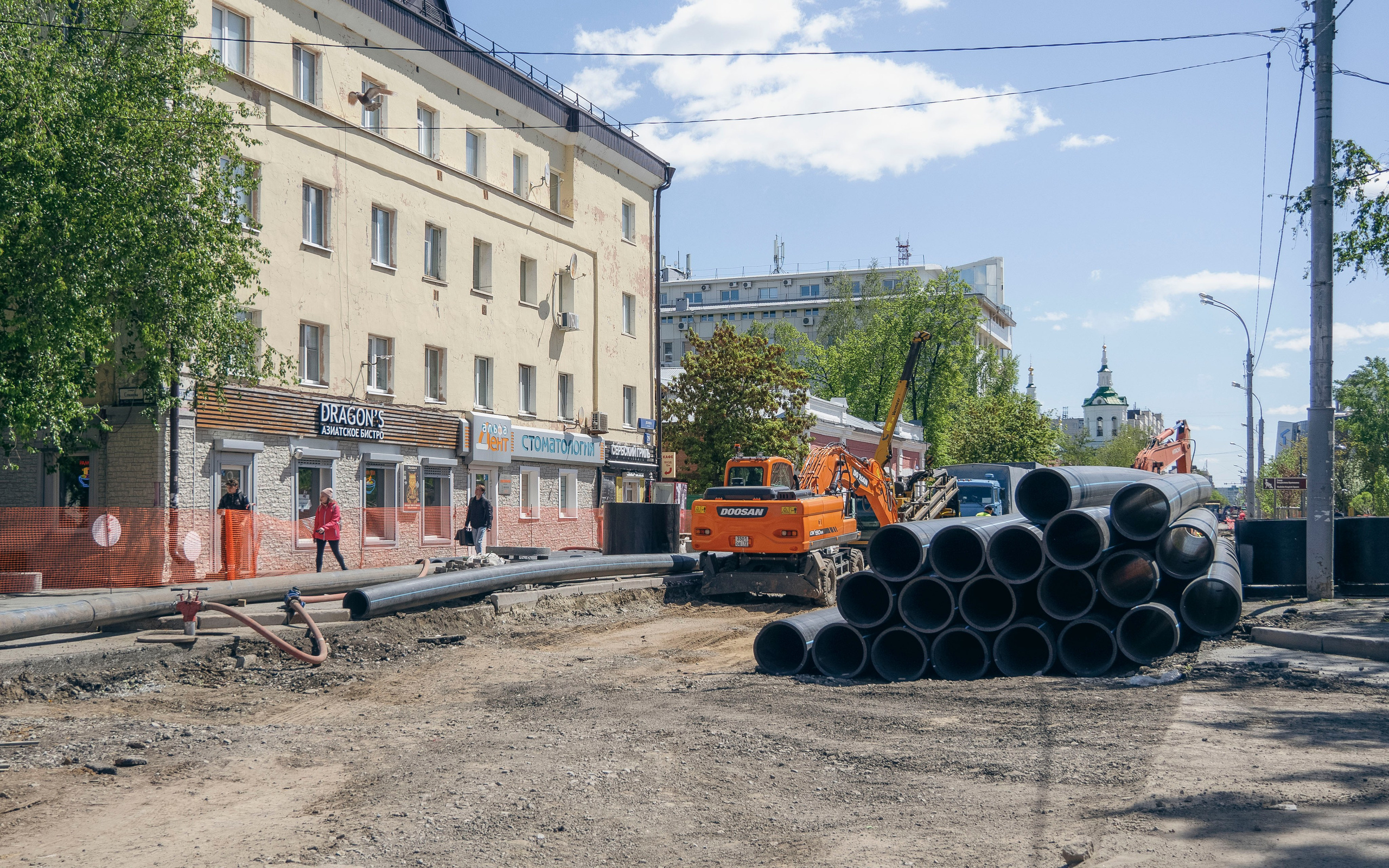 Реконструкция улицы Ленина в Тюмени и новые раскопки