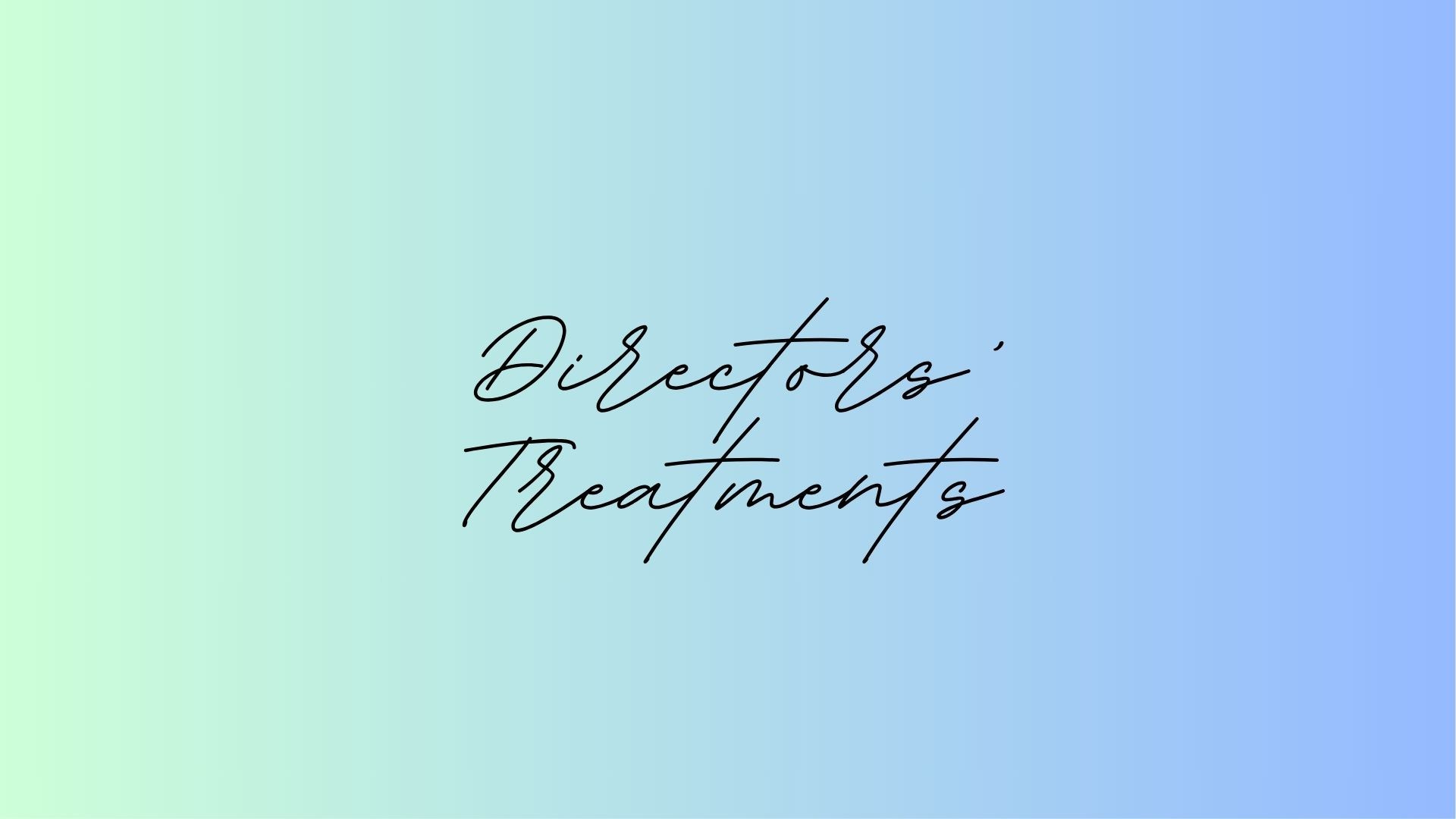 Directors' Treatments. Anastasia Sokolova: Filmmaker. Experience Designer. AI Explorer