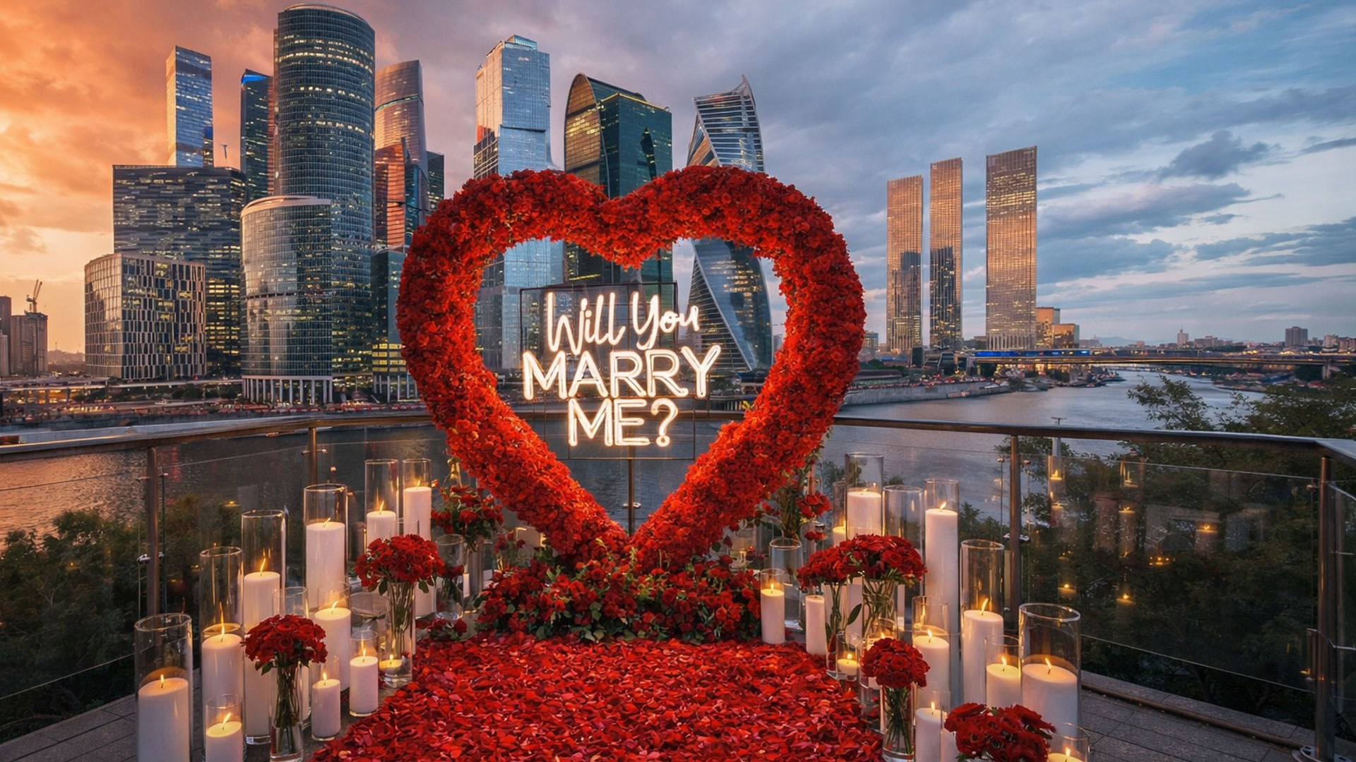 Организация предложения руки в Москве и Калининграде — романтические сценарии, крыши, рестораны, фотосъёмка