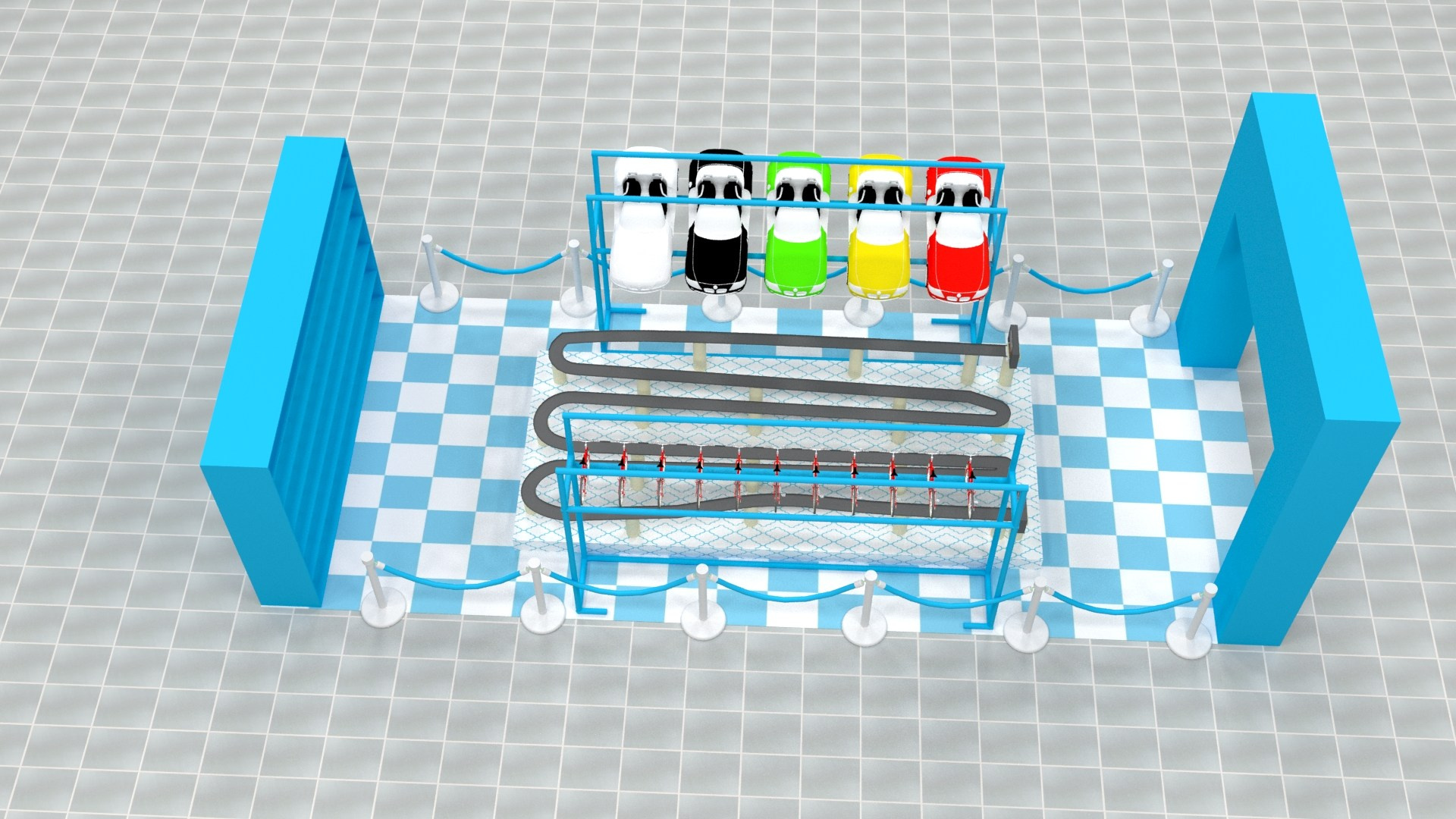 Визуализация зоны аттракционов в Казахстане - смотреть в портфолио