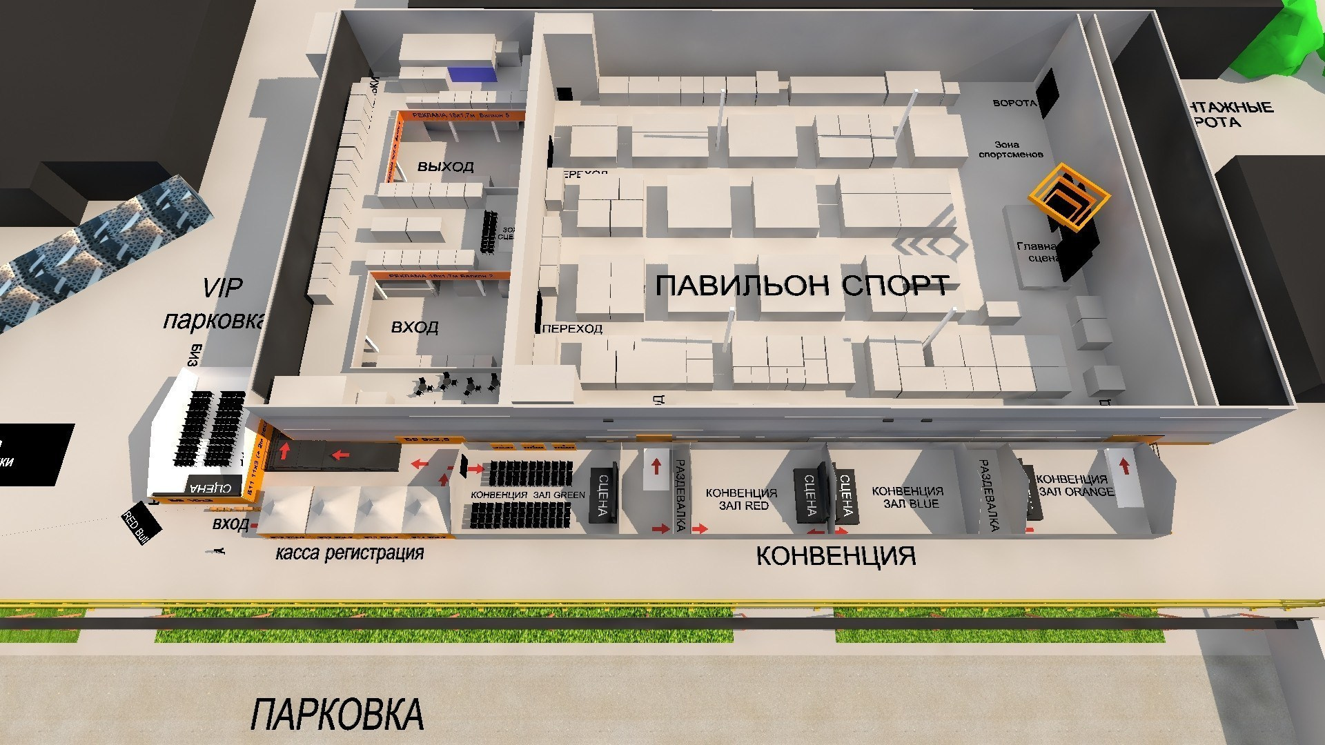 3D визуализация торговой точки, магазина, островка в Воронеже для согласования с Торговым центром — услуга, заказать