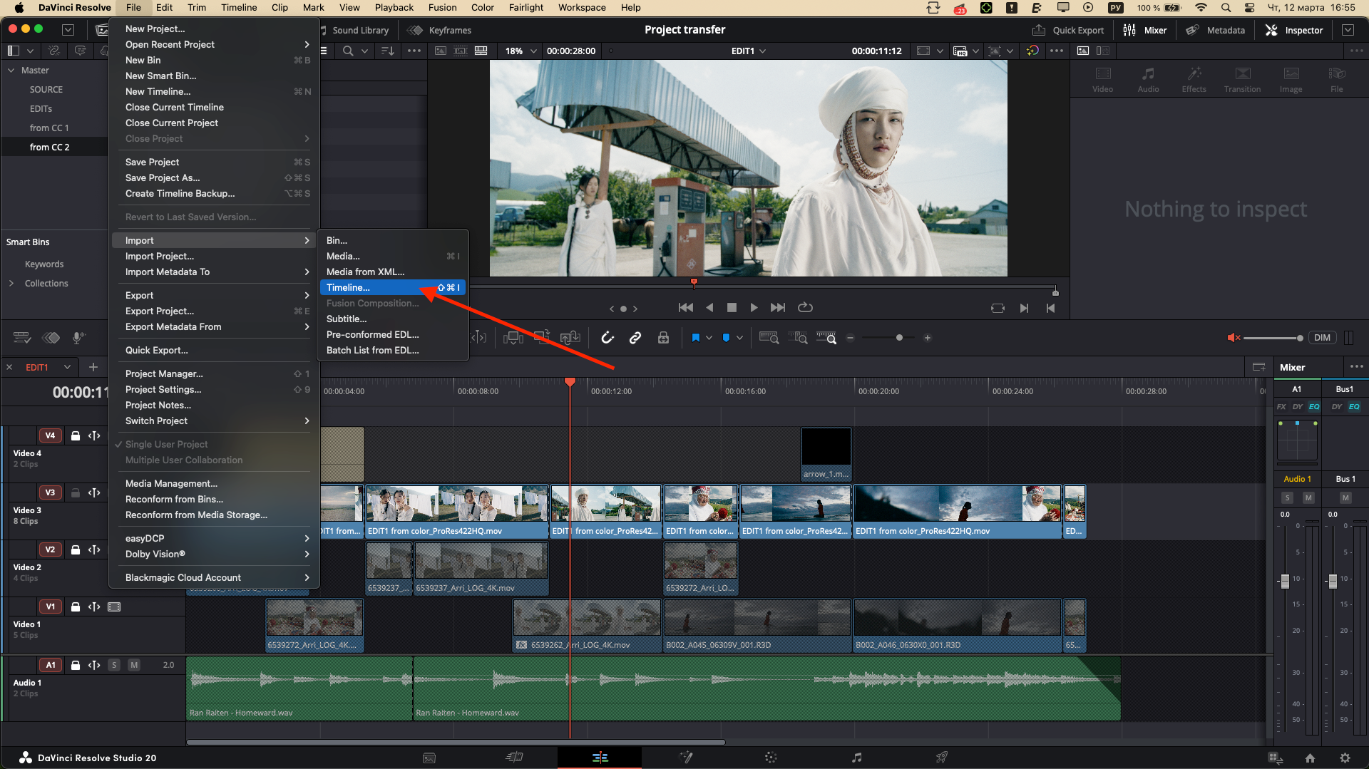 Как передать на цветокоррекцию проект из Davinci Resolve (2 способа). Colorist Ivan Serzhanov
