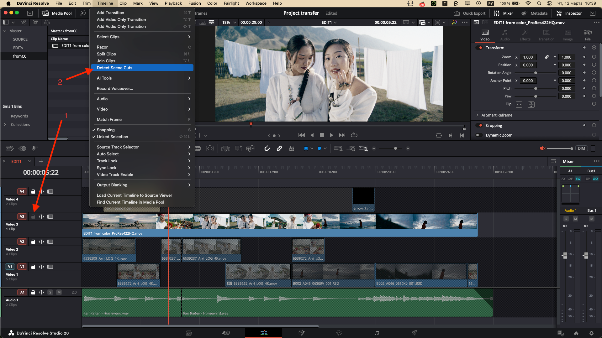 Как передать на цветокоррекцию проект из Davinci Resolve (2 способа). Colorist Ivan Serzhanov