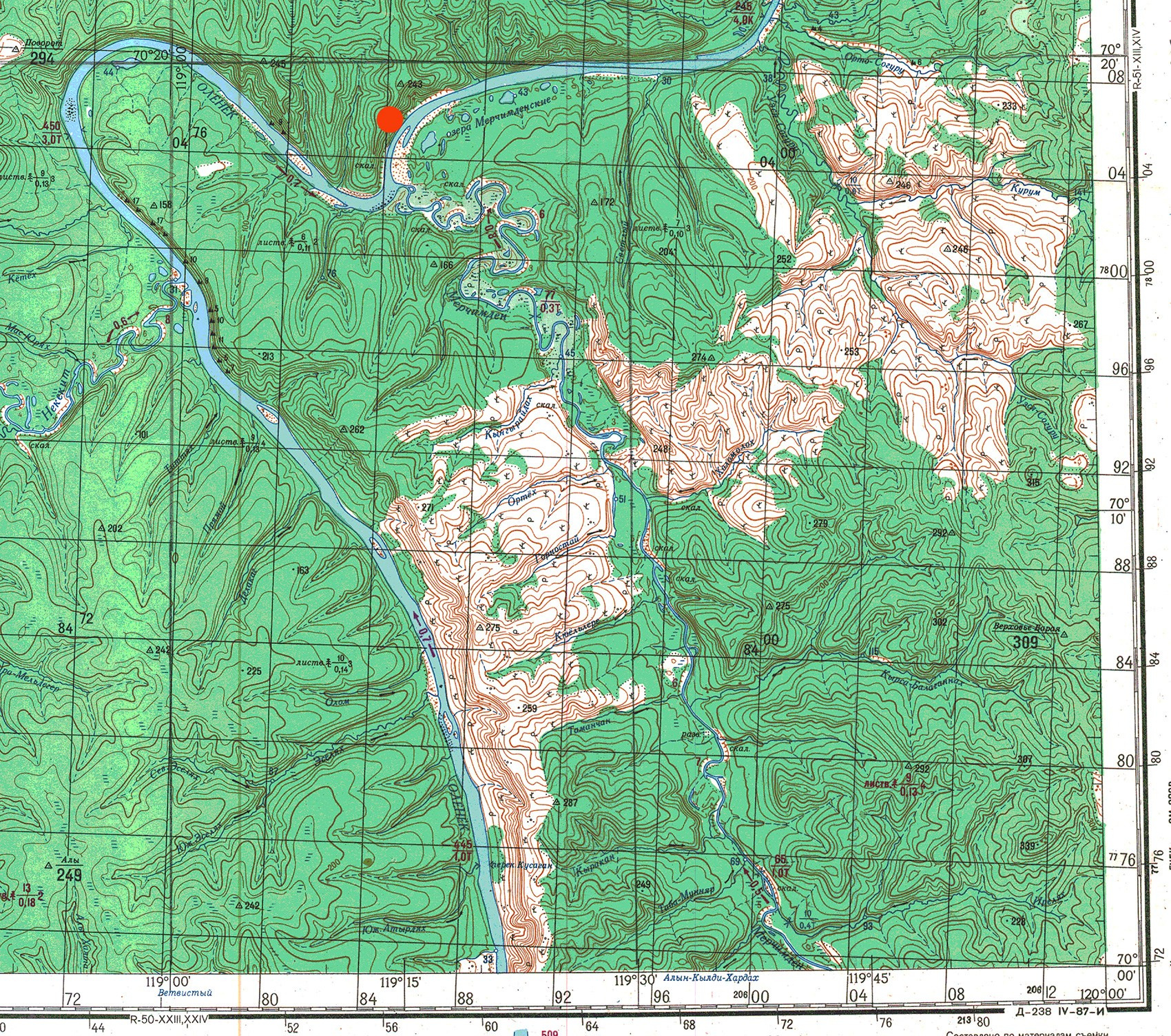 Река Оленёк, нижнее течение