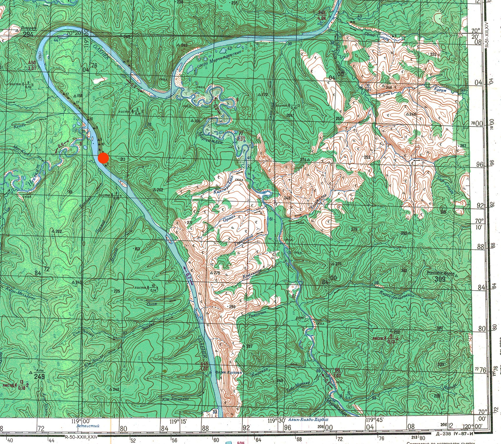 Река Оленёк, нижнее течение