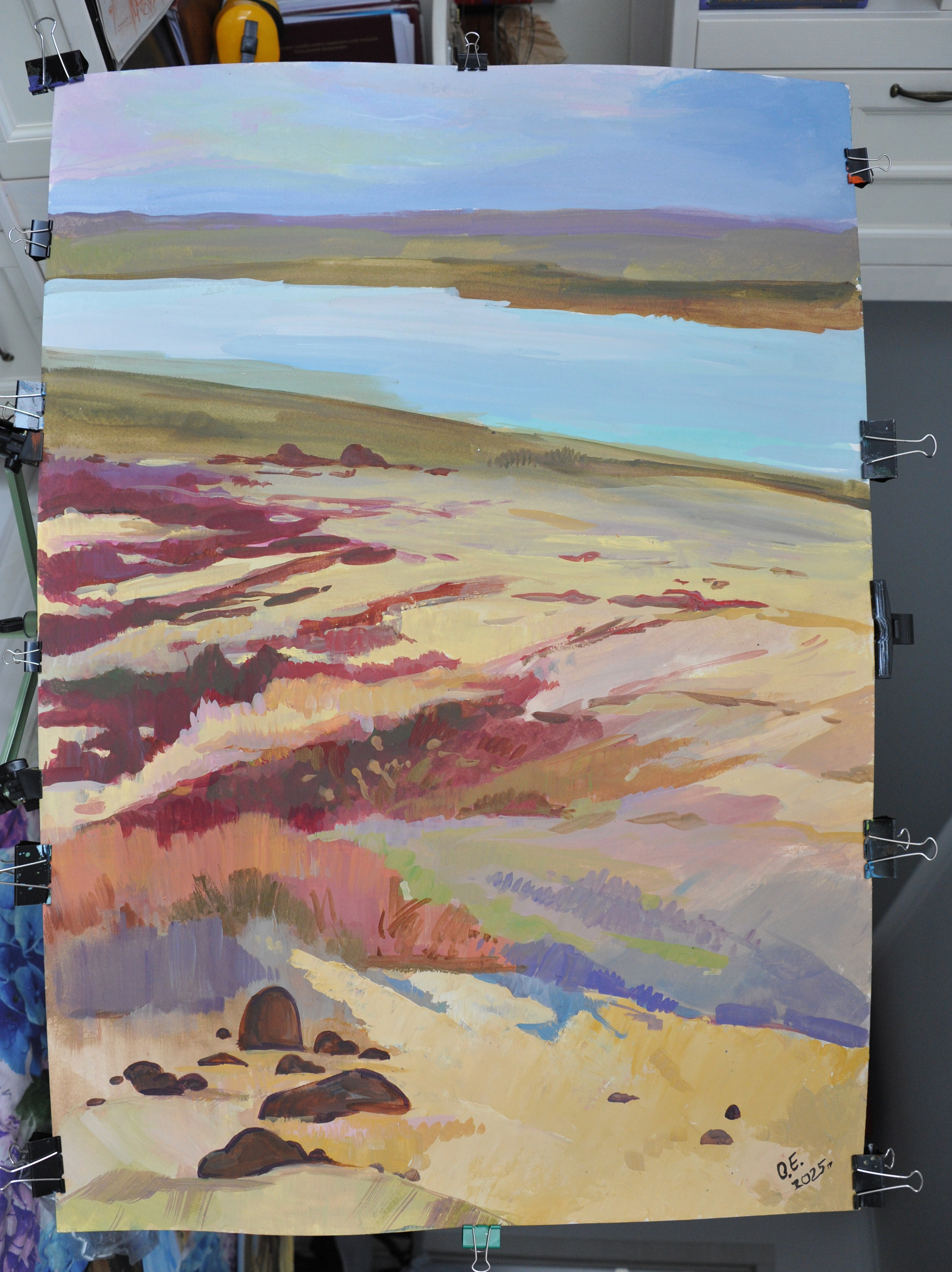 Подготовка к выставке в Калмыкии. Ефремова Ольга. Художник