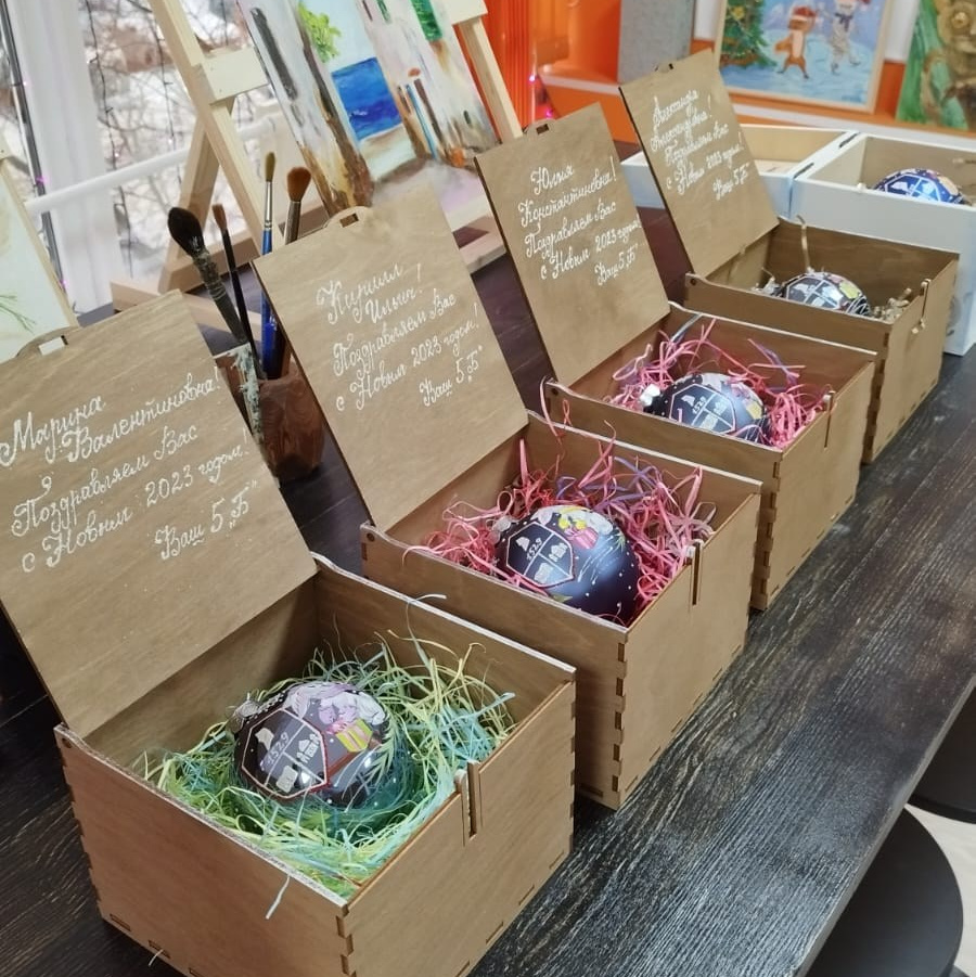 Елочный шар с росписью-Ваш лучший подарок на Новый Год. Арт-вечеринки и мастер-классы в Москве для взрослых и детей