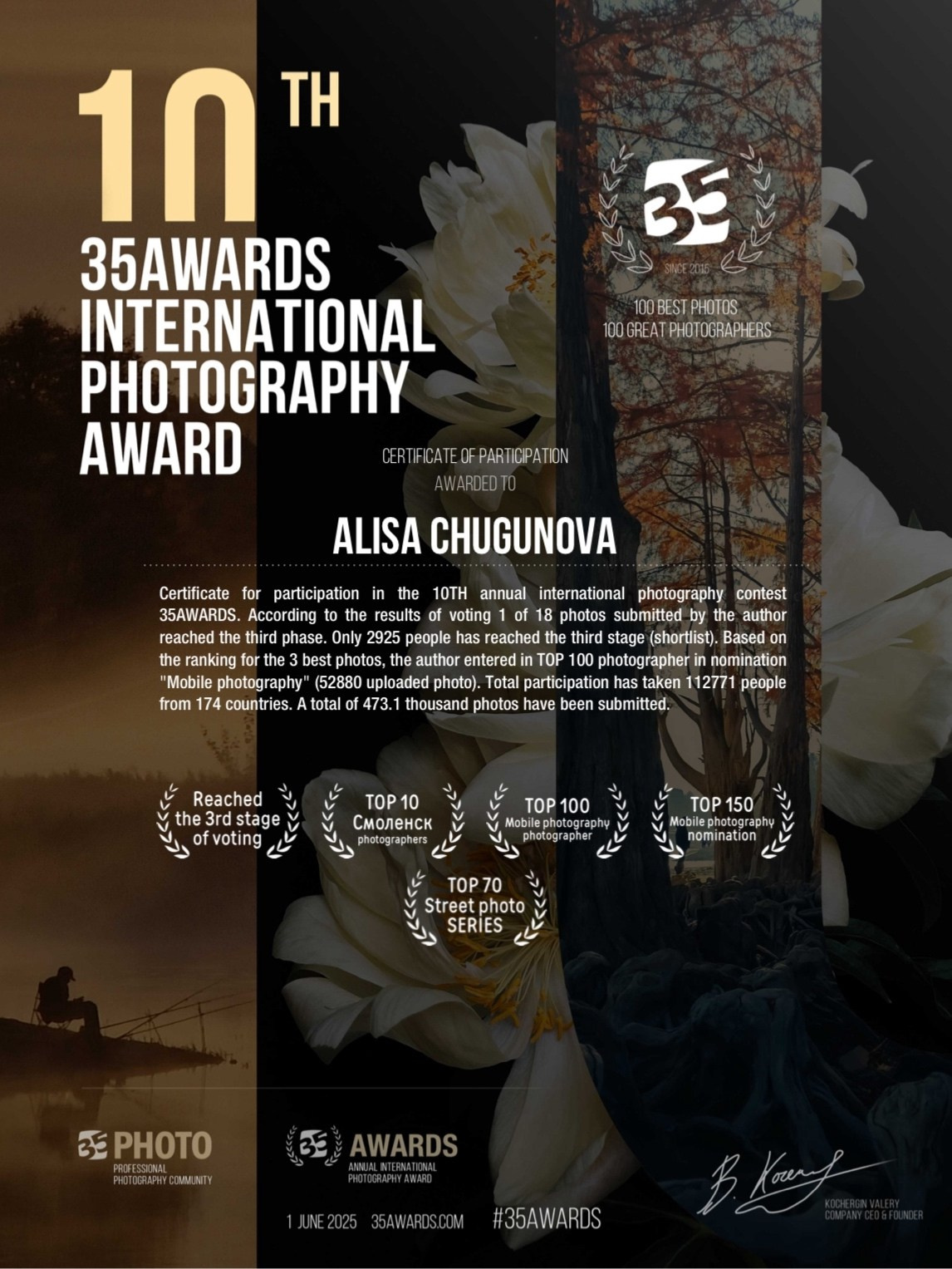 Итоги 10й фотопремии 35 AWARDS. Алиса Чугунова. Художественная фотография