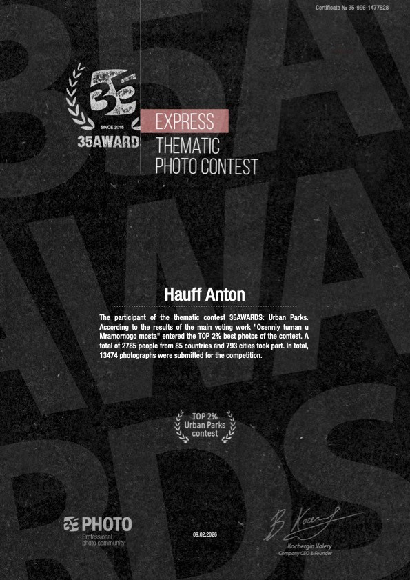 Награды и достижения — Антон Гауф | спортивный репортаж, Санкт-Петербург. Спортивный фотограф в Санкт-Петербурге | Антон Гауф