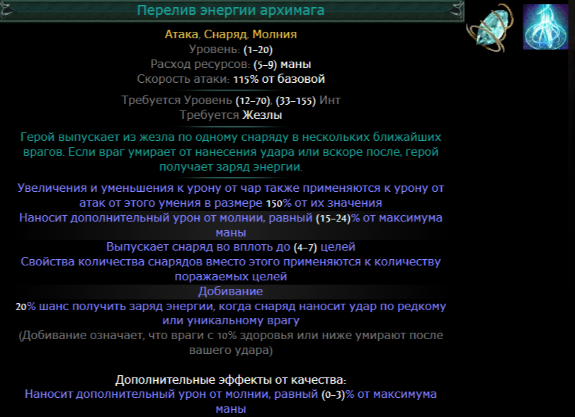 Перелив энергии баллисты. Билды и гайды по Path of Exile и Path of Exile 2