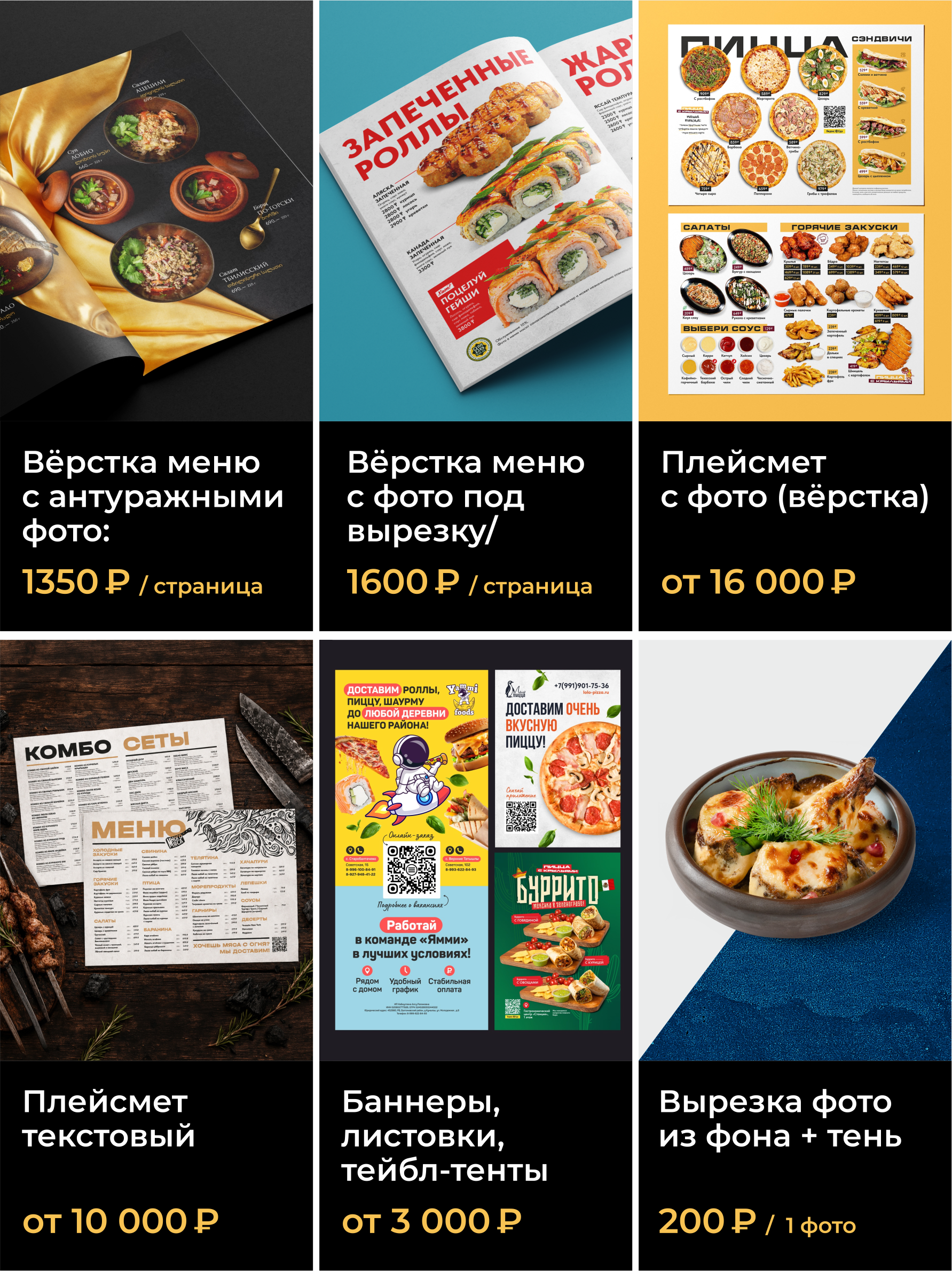 Дизайн меню стоимость. Дизайн меню на заказ