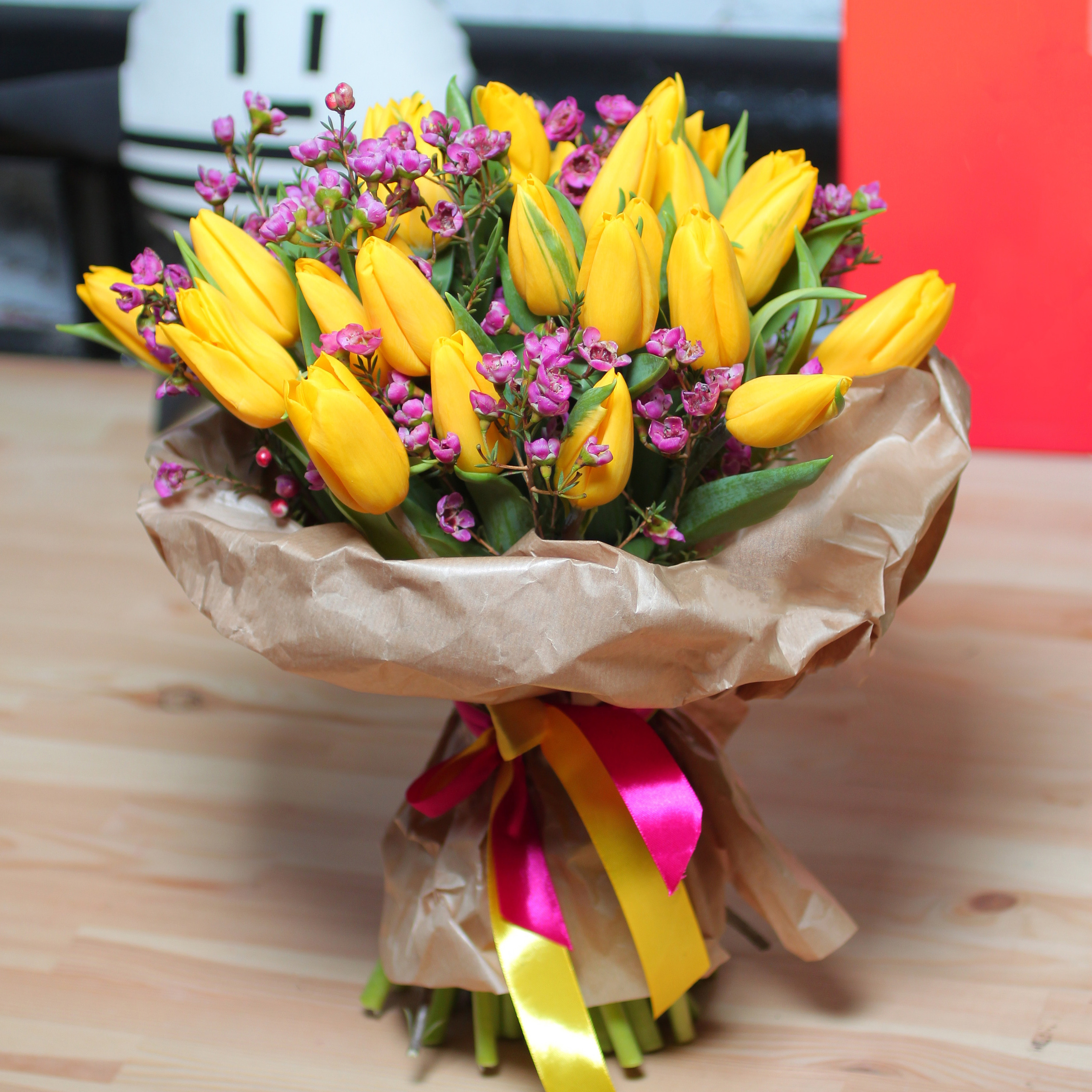 Желтые тюльпаны в Одинцово