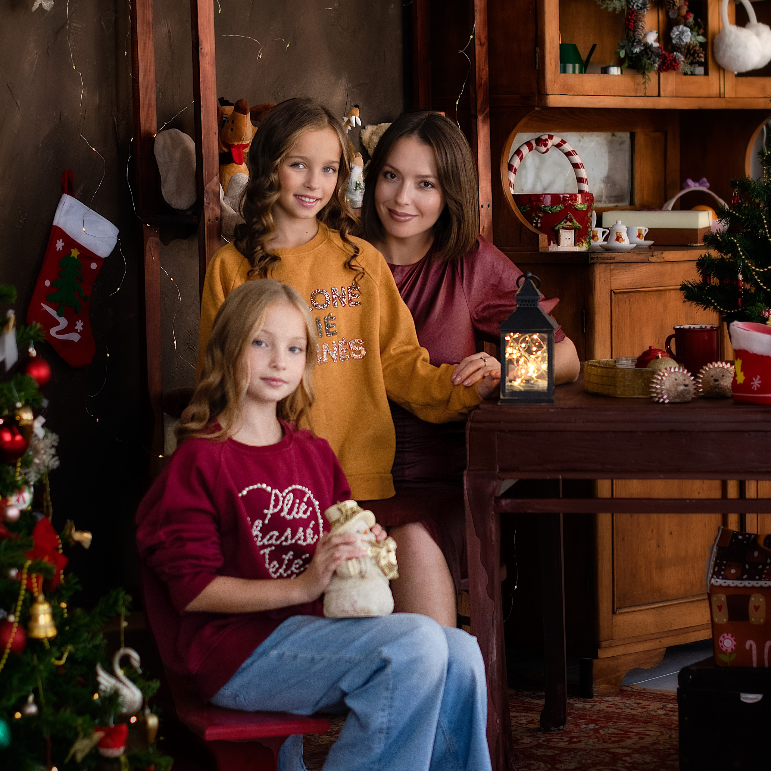 Новогодняя съемка в студии. Семейный и детский фотограф в Краснодаре Татьяна Голобокова