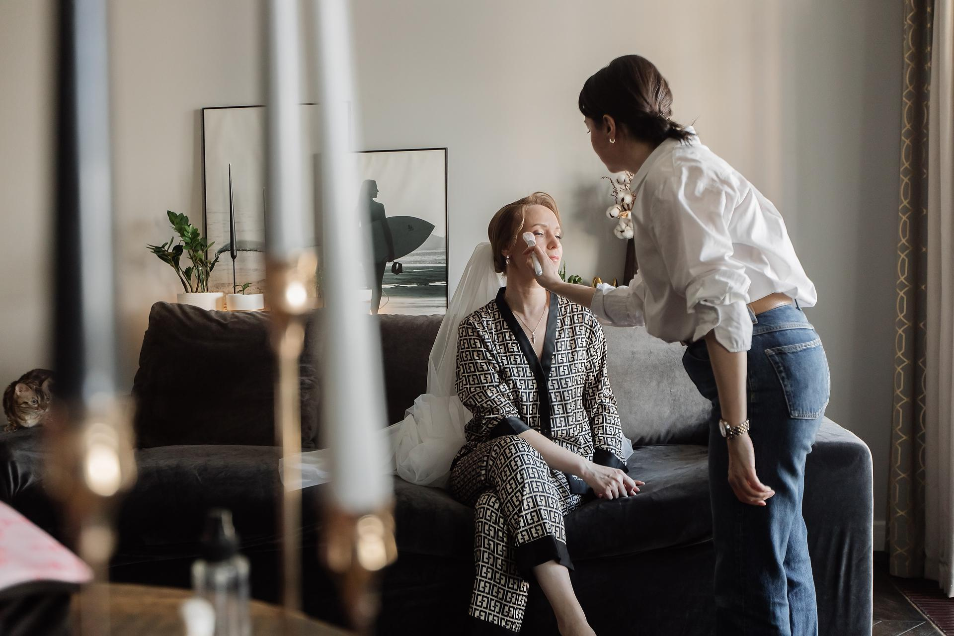 Утро невесты: подготовка к свадьбе в роскошной обстановке. Свадебный фотограф в Москве | Антон Матвеев