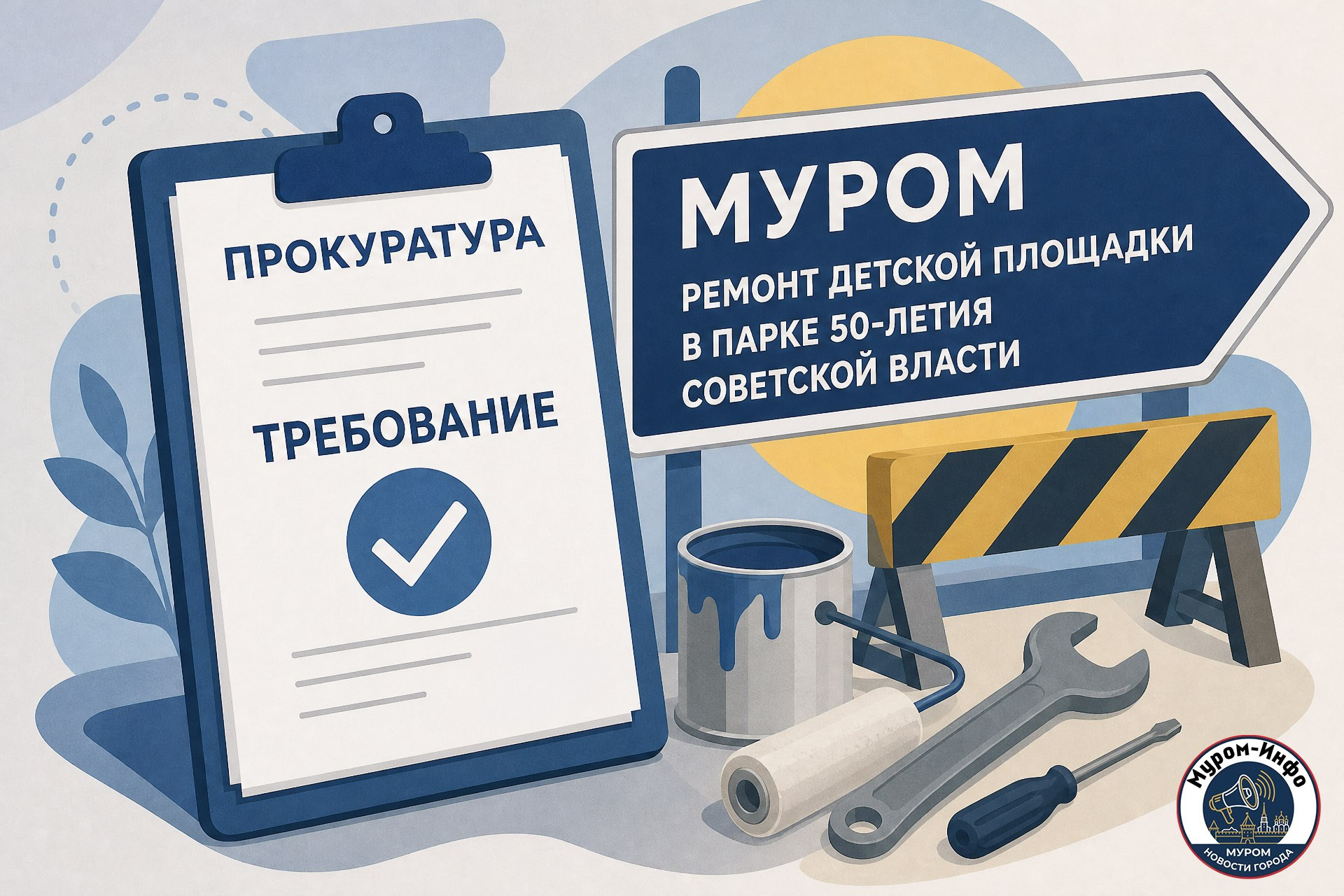 В Муроме по требованию прокуратуры отремонтируют детскую площадку в парке 50‑летия Советской власти