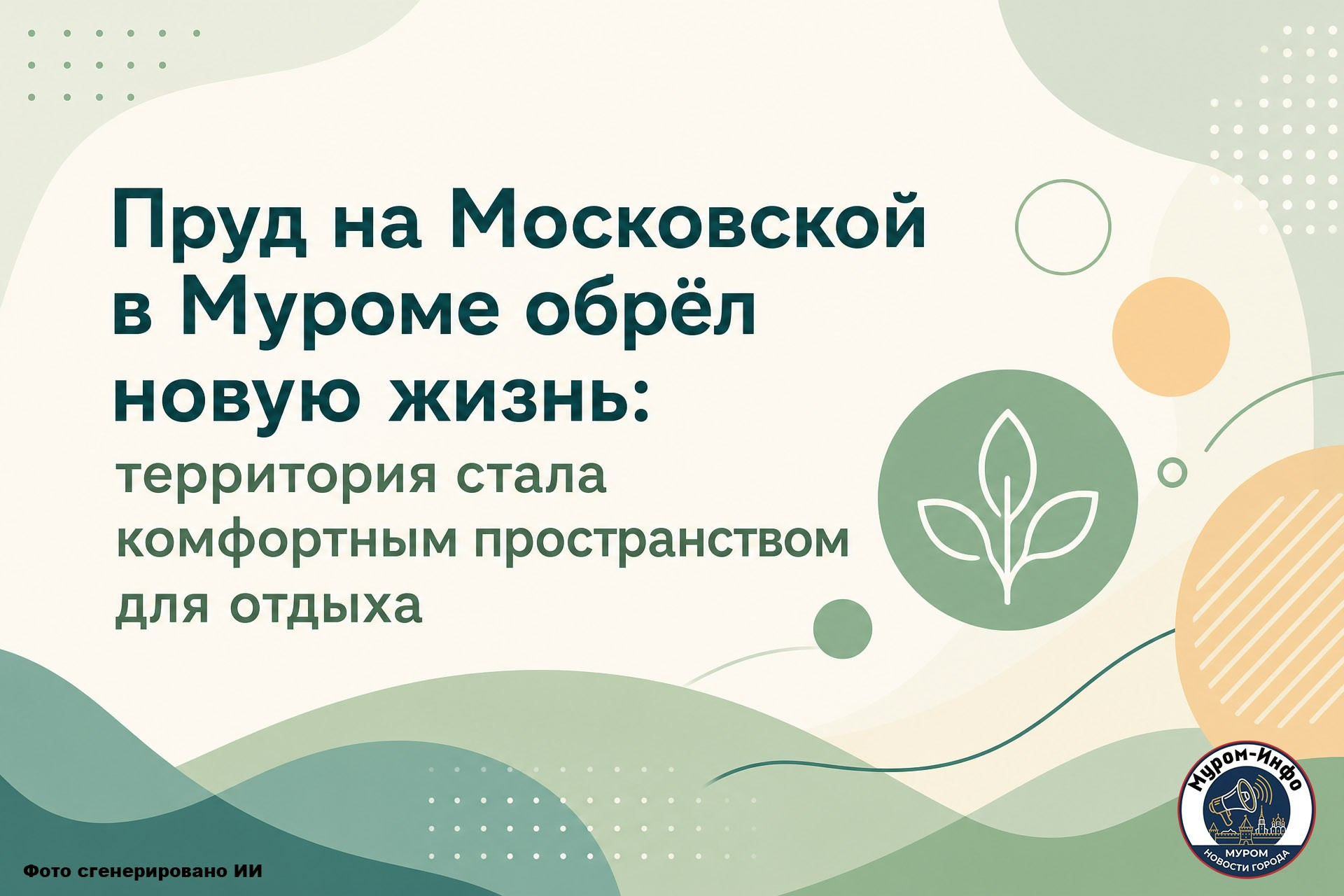 Пруд на Московской в Муроме обрёл новую жизнь: территория стала комфортным пространством для отдыха