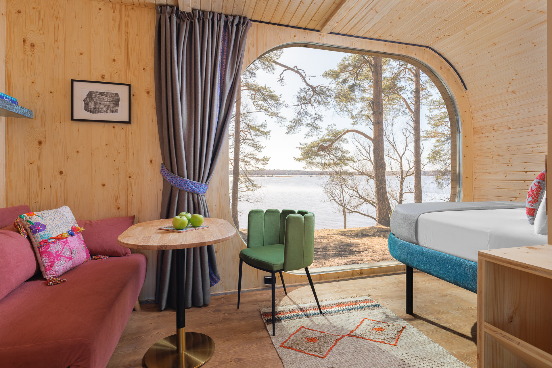 Фотосъемка глемпинга Конаково Ривер Клаб, Тверская область. Интерьерный фотограф в Москве Кристина Медведева