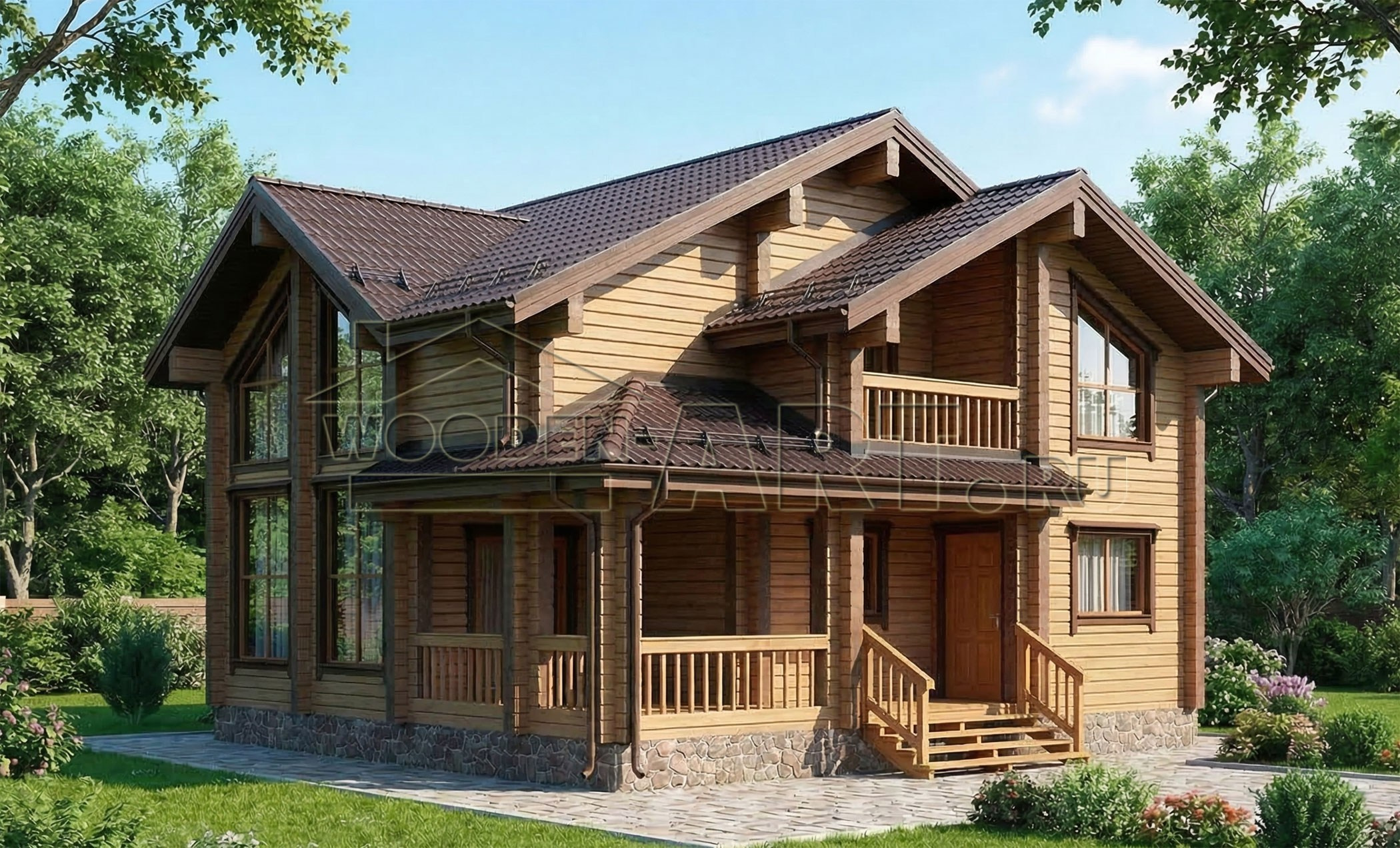 «Сахалин» 178 кв. м. Проекты деревянных домов. Архитектор Ольга Мальцева