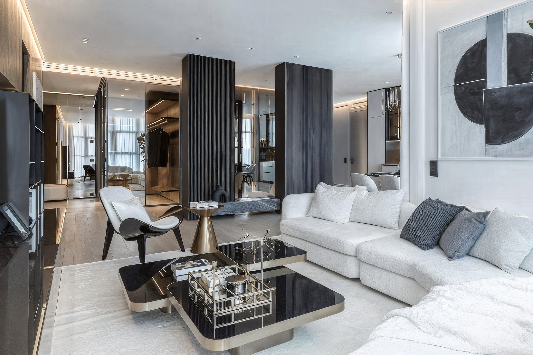 Дизайн интерьера квартиры 185 м² с просторной планировкой