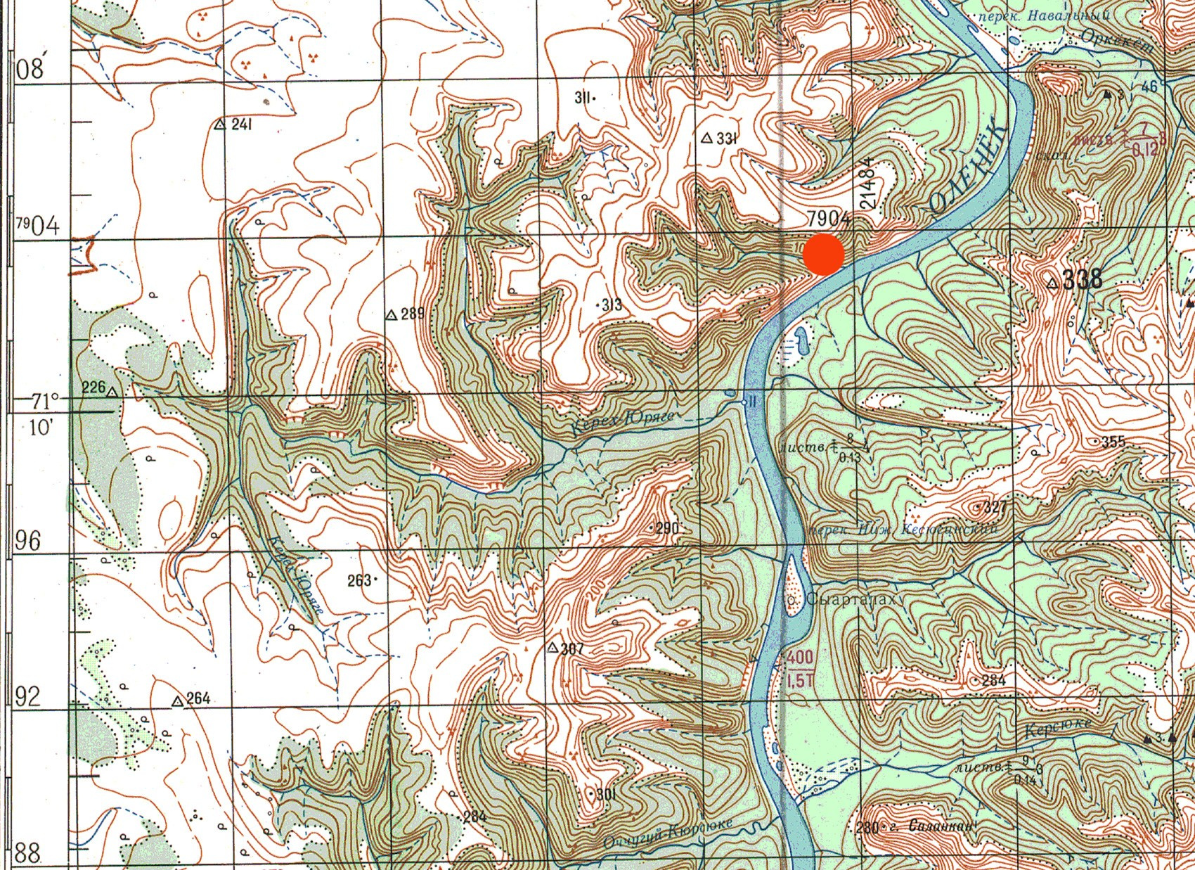 Река Оленёк, нижнее течение