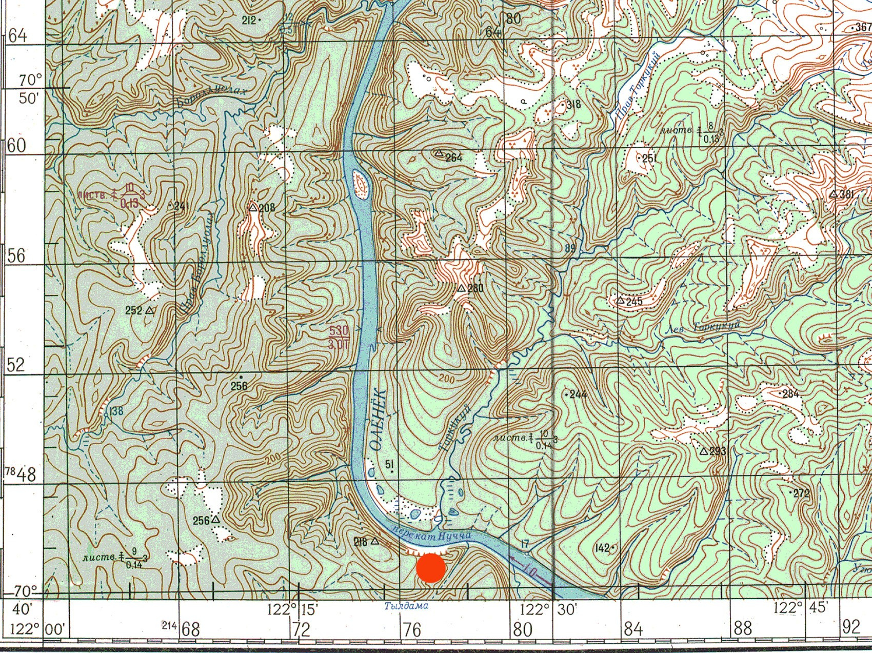 Река Оленёк, нижнее течение