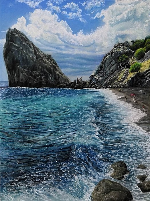 картины, интерьерные картины, пастель, картины маслом, масло, природа, живопись, город, мост, река, монастырь
