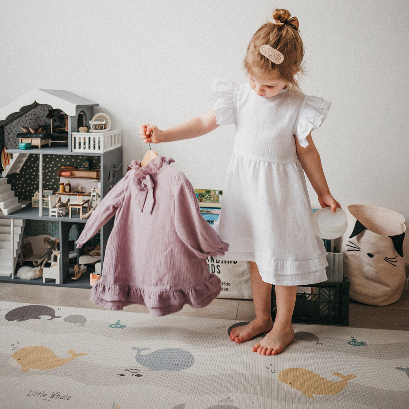 036 Платье с бантиком. Эко-одежда для детей