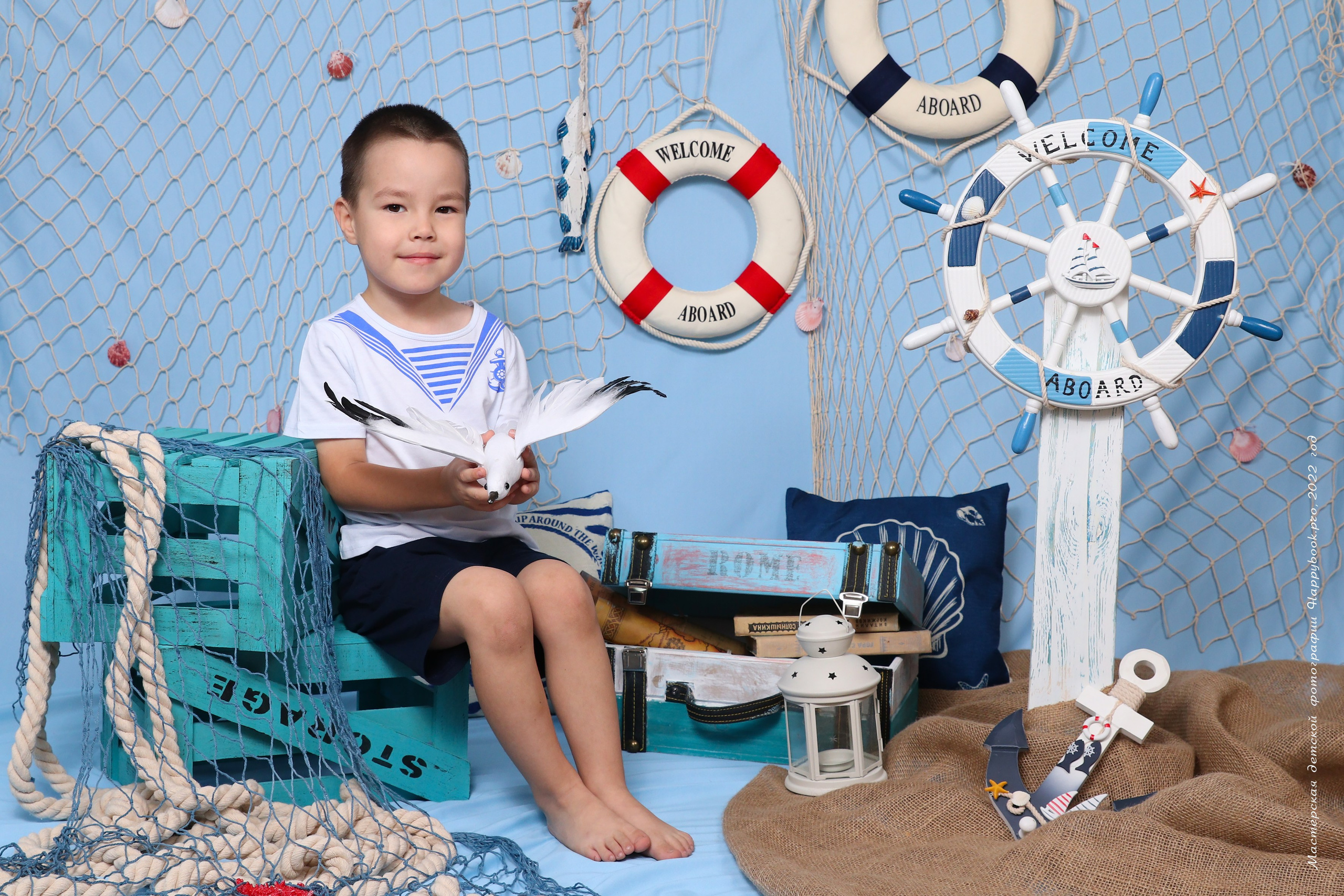 Фотосессия «Морячок». Детский фотограф в Алматы, виньетки, выпускной альбом Алматы