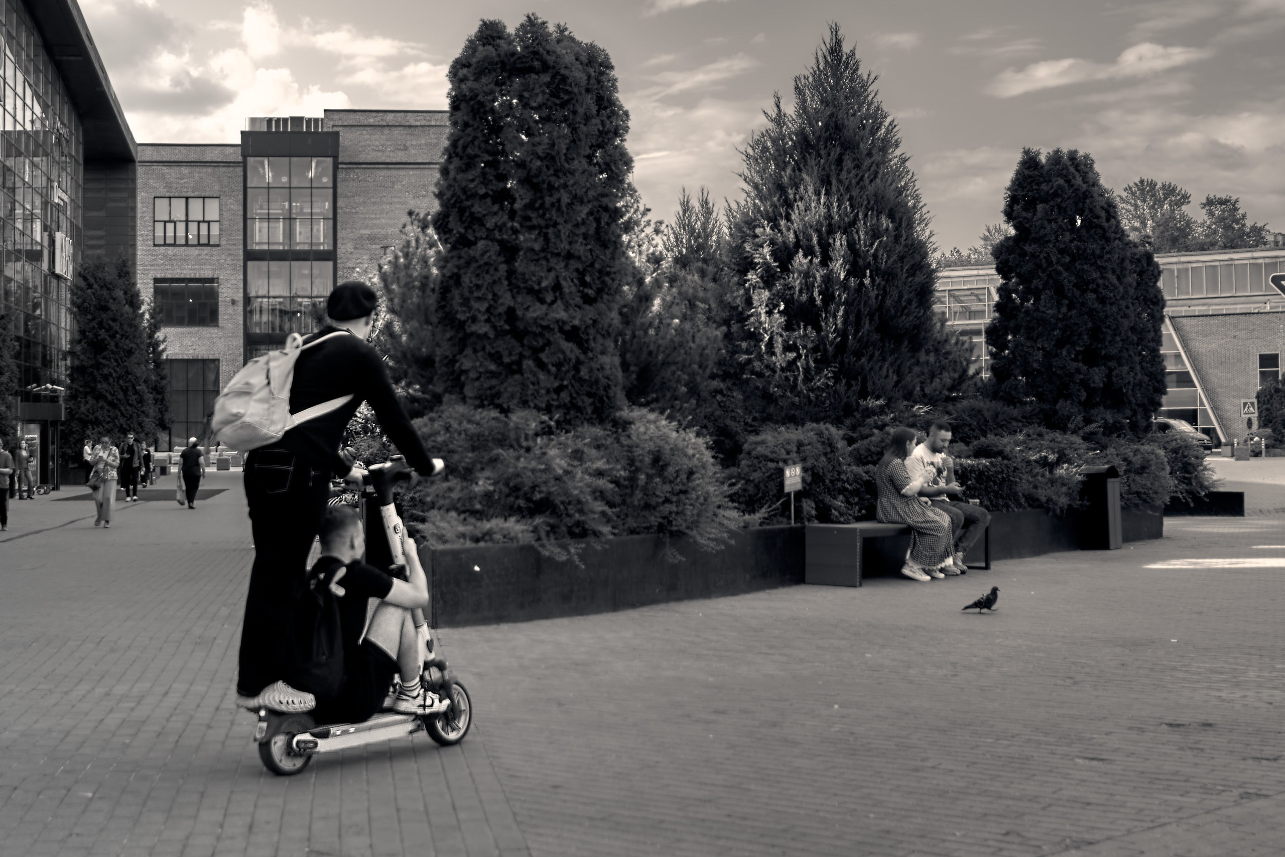 Bad and dangerous riding an electric scooter on a pedestrian crossing in the city. POV: #streetphotography #nikond750 #28mm #djiosmoaction4