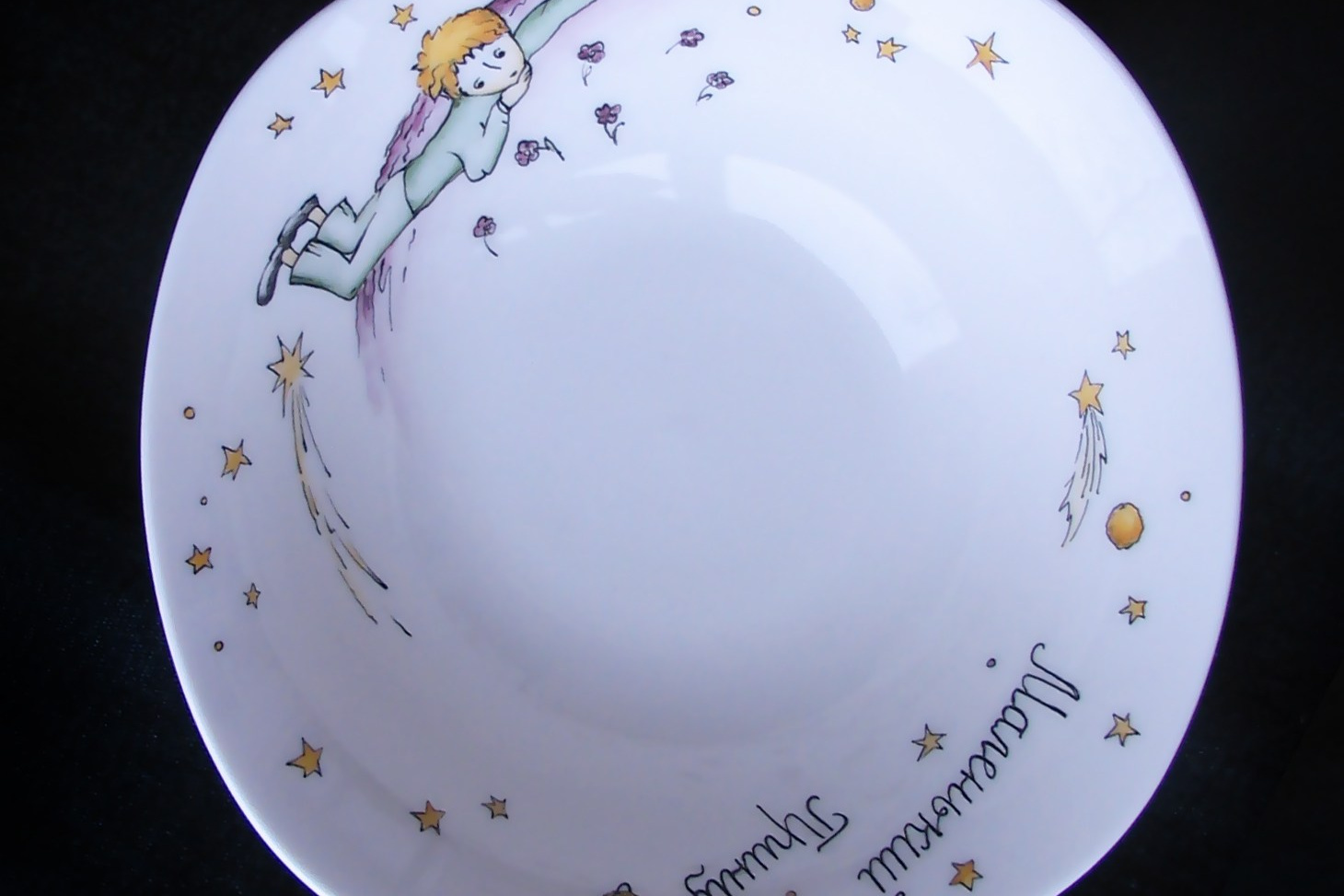 Набор детской посуды « Маленький принц». Роспись фарфора на заказ в Санкт-Петербурге. 