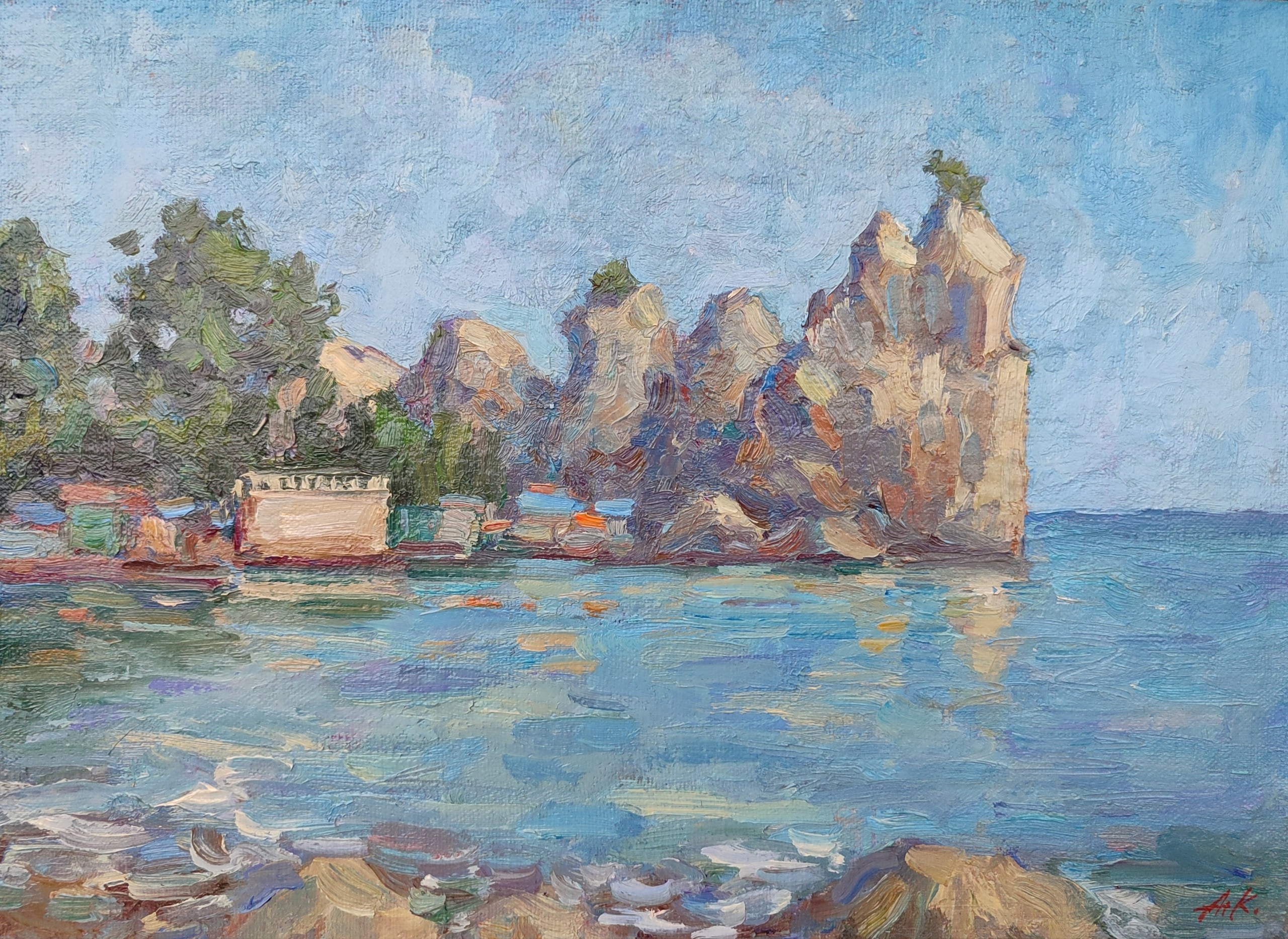 Гурзуф в живописи - Современная живопись маслом, картина, импрессионизм